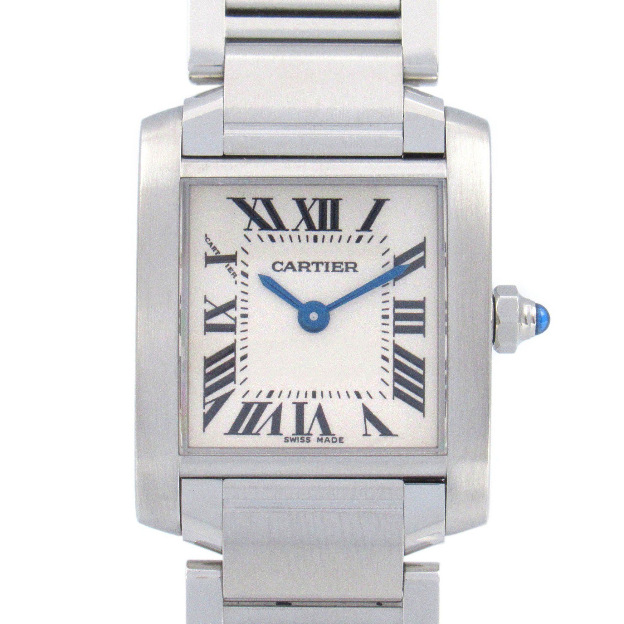 CARTIER Tank Francaise SM Watch Stainless Steel Women's Silver W51008Q3