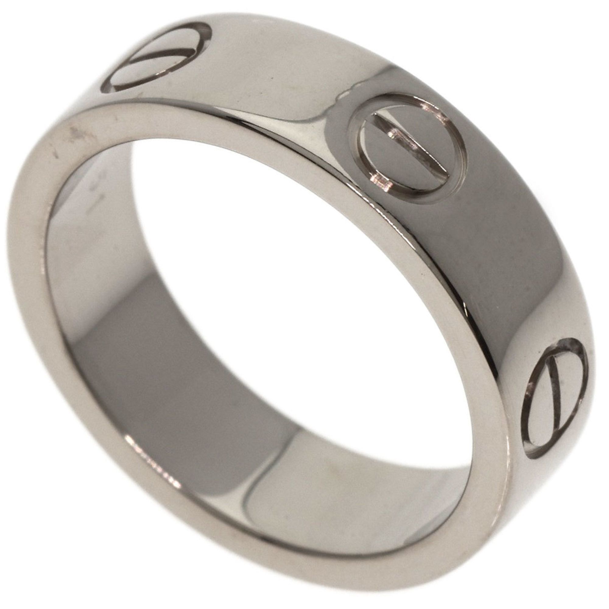 Cartier Love Ring #51 18K White Gold Women's CARTIER
