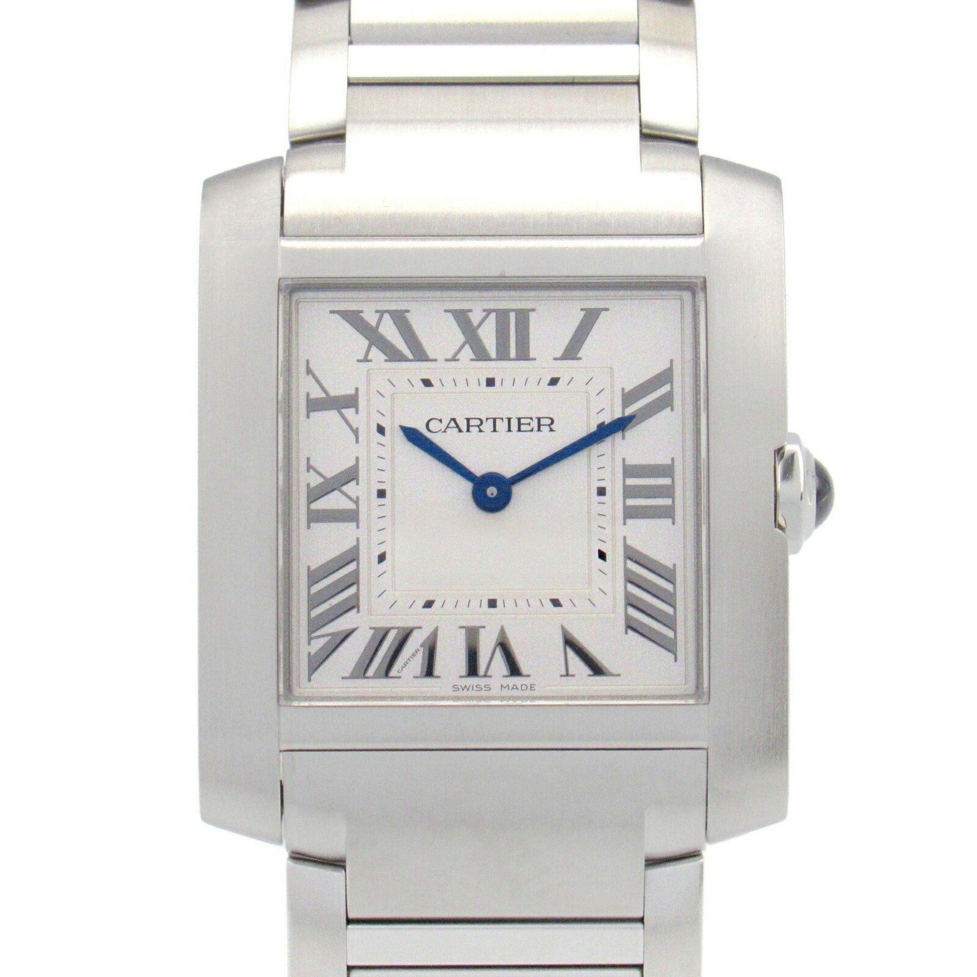 CARTIER Tank Francaise MM Wristwatch Stainless Steel Boys Silver WSTA0074