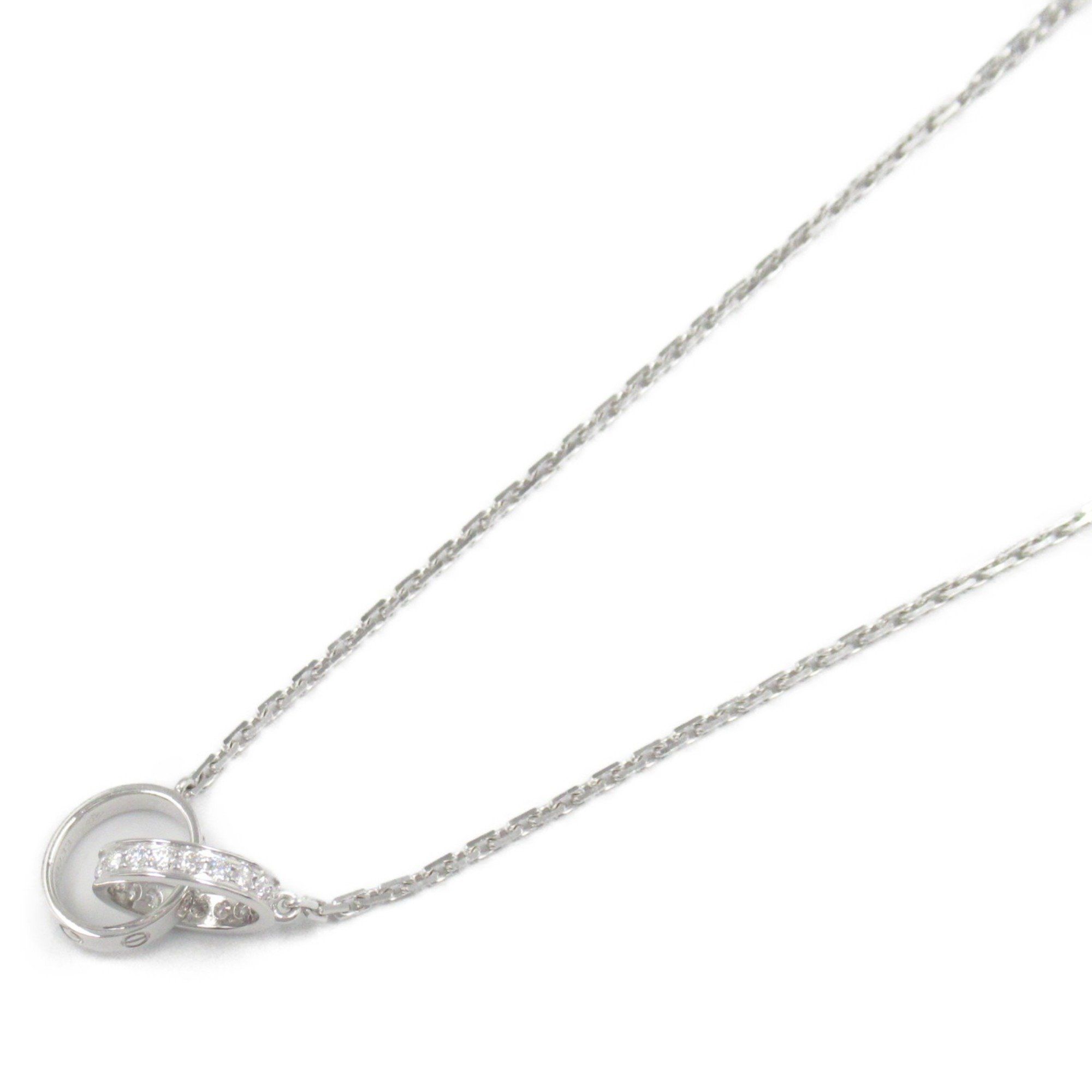 CARTIER Baby Love Necklace Diamond 18KWG (White Gold) Ladies Clear
