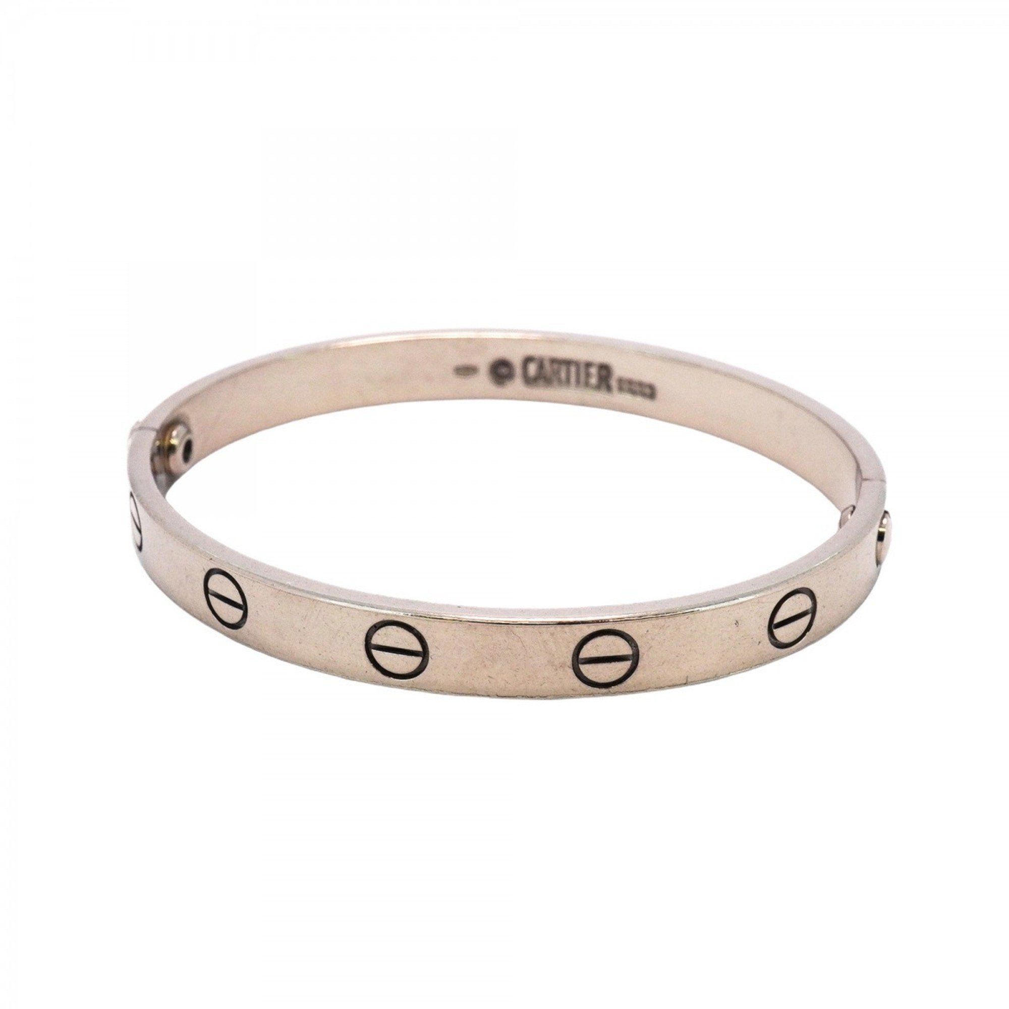 Cartier Bangle Love Bracelet 18KWG White Gold Ladies
