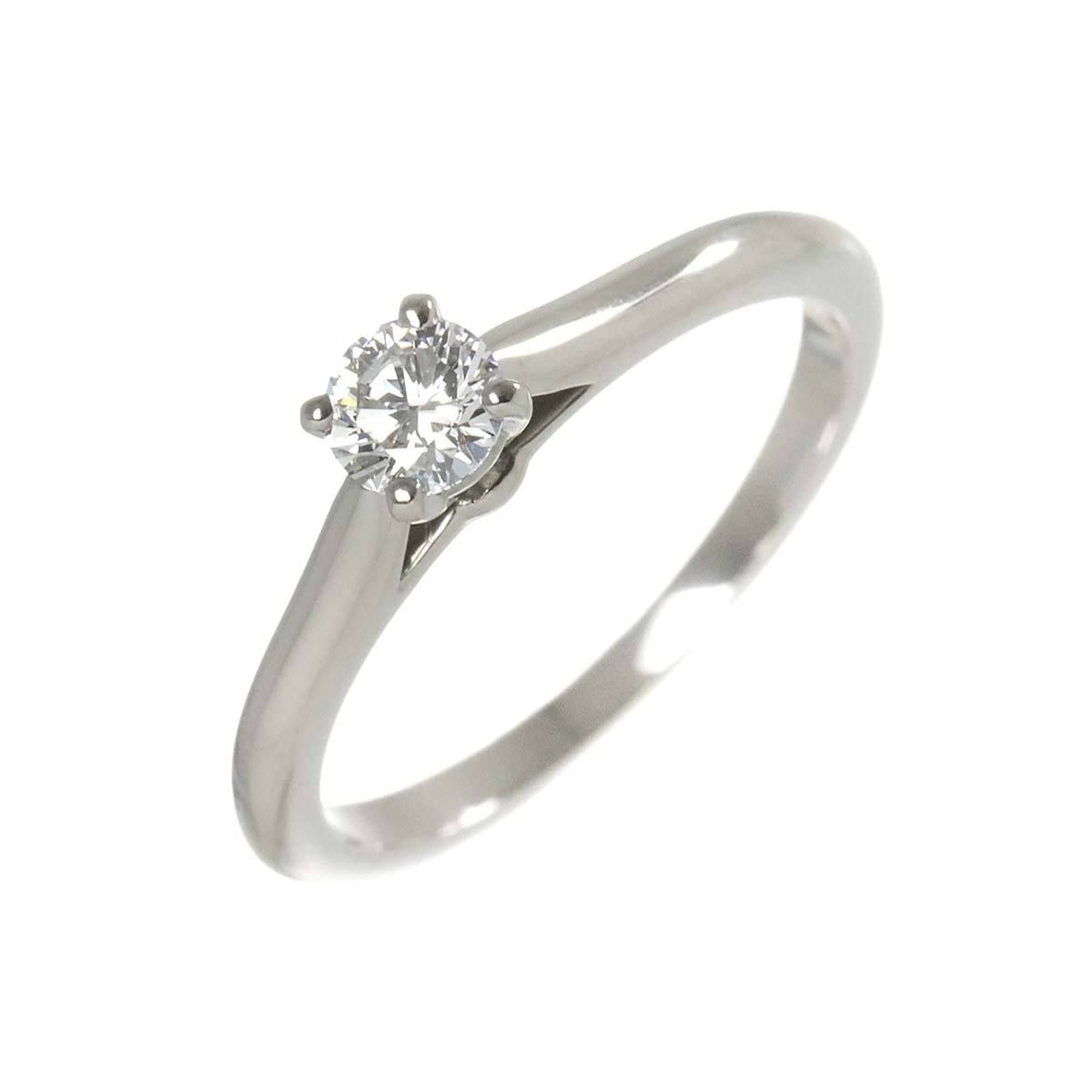 Cartier Solitaire Diamond 0.25ct D VS2 EX #50 Ring Pt Platinum