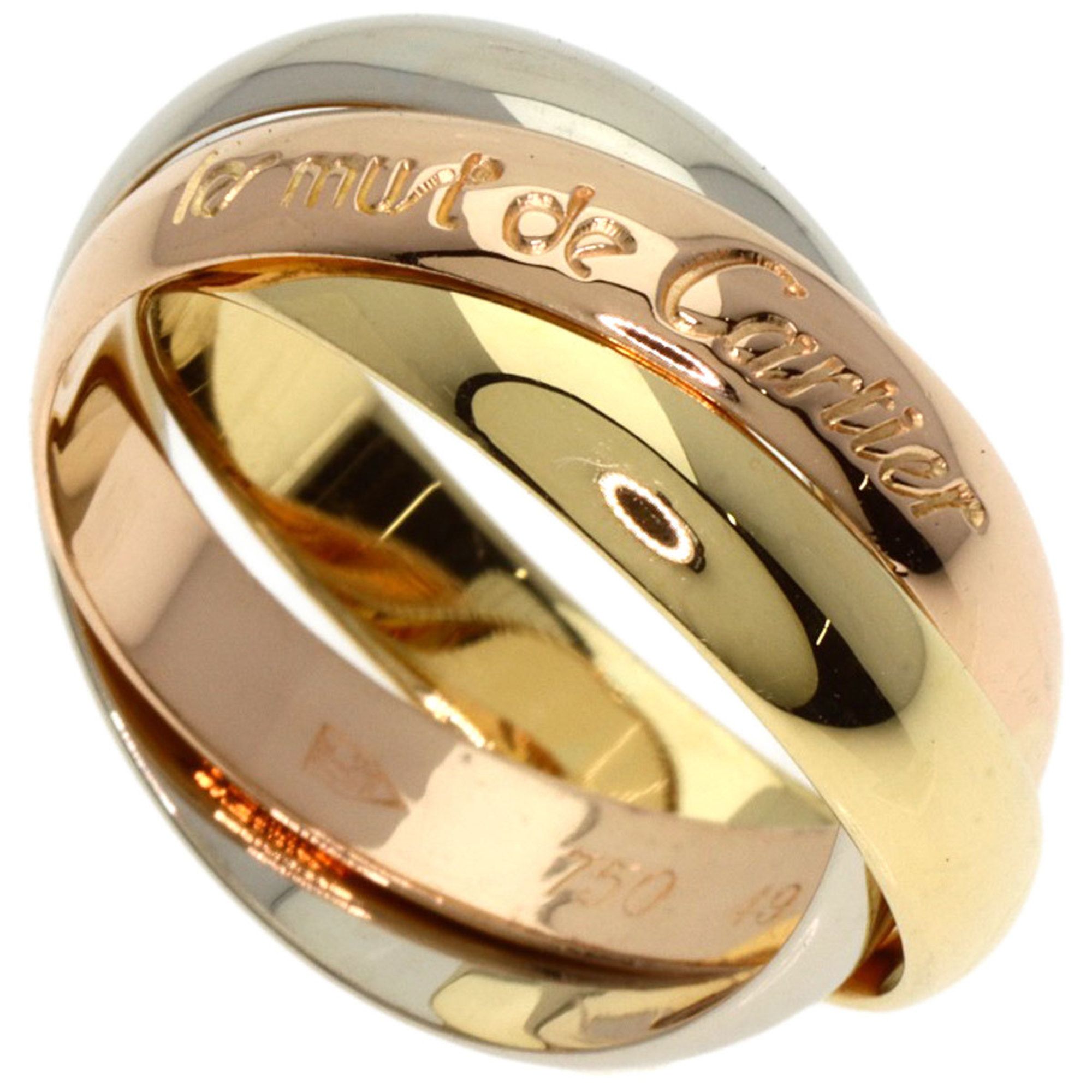 Cartier Trinity #49 Ring 18K Yellow Gold K18WG K18PG Women's CARTIER