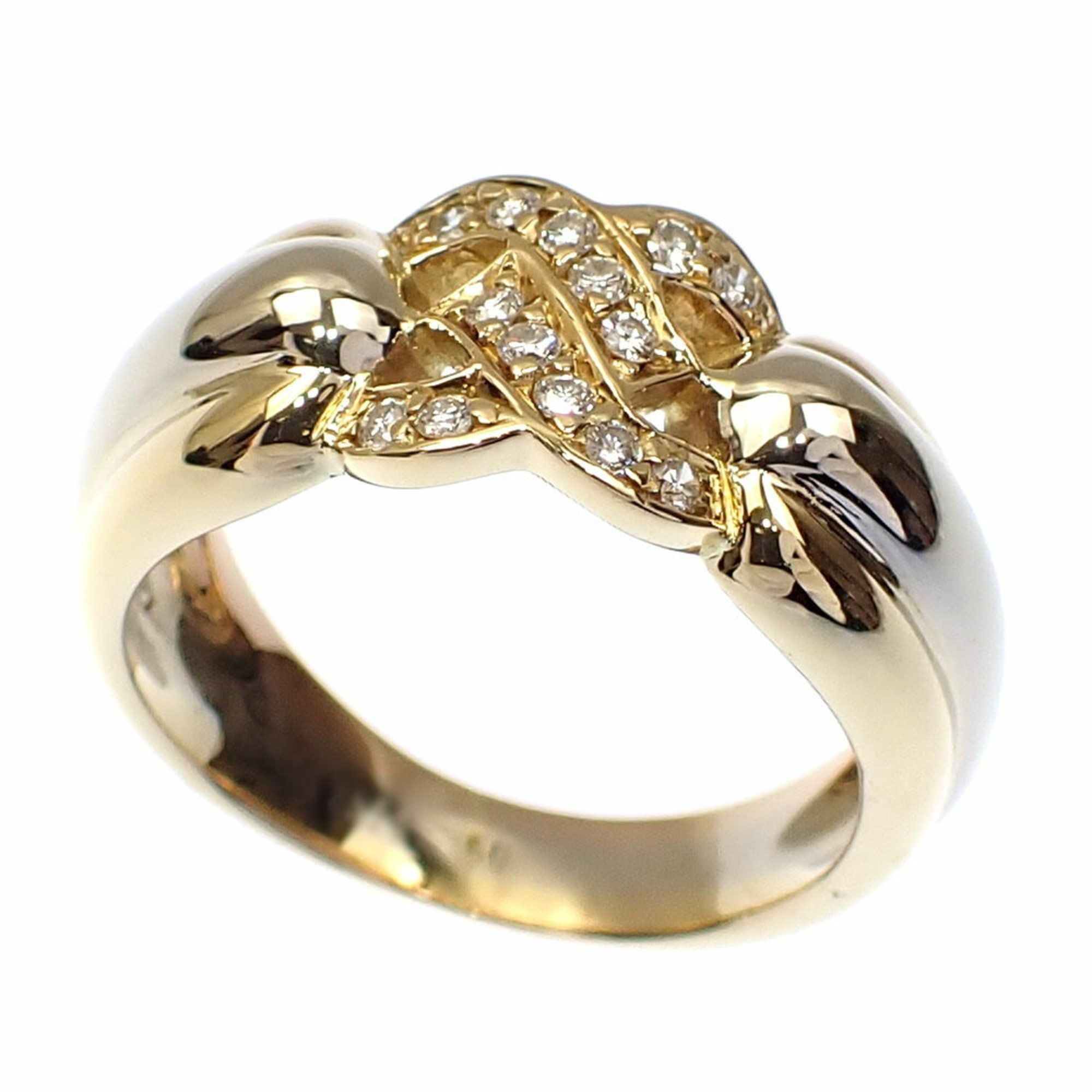 Cartier Naja Ring for Women, Diamond, 18KYG/WG/PG, Size 10, #50, 6.0g, 18K 750, Three-Color Gold