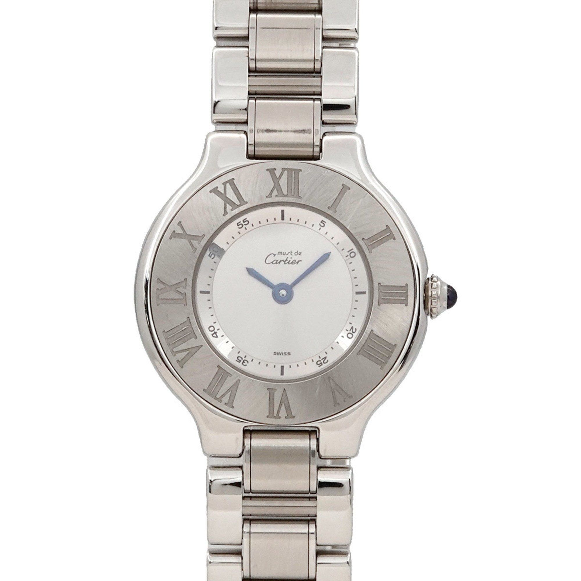 Cartier Must 21 Vantian W10109T2 Ladies Watch Silver Quartz Must21
