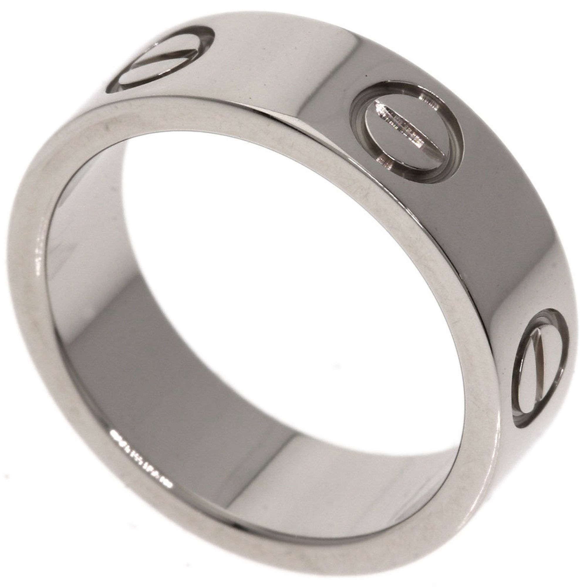 Cartier Love Ring #48 18K White Gold Women's CARTIER