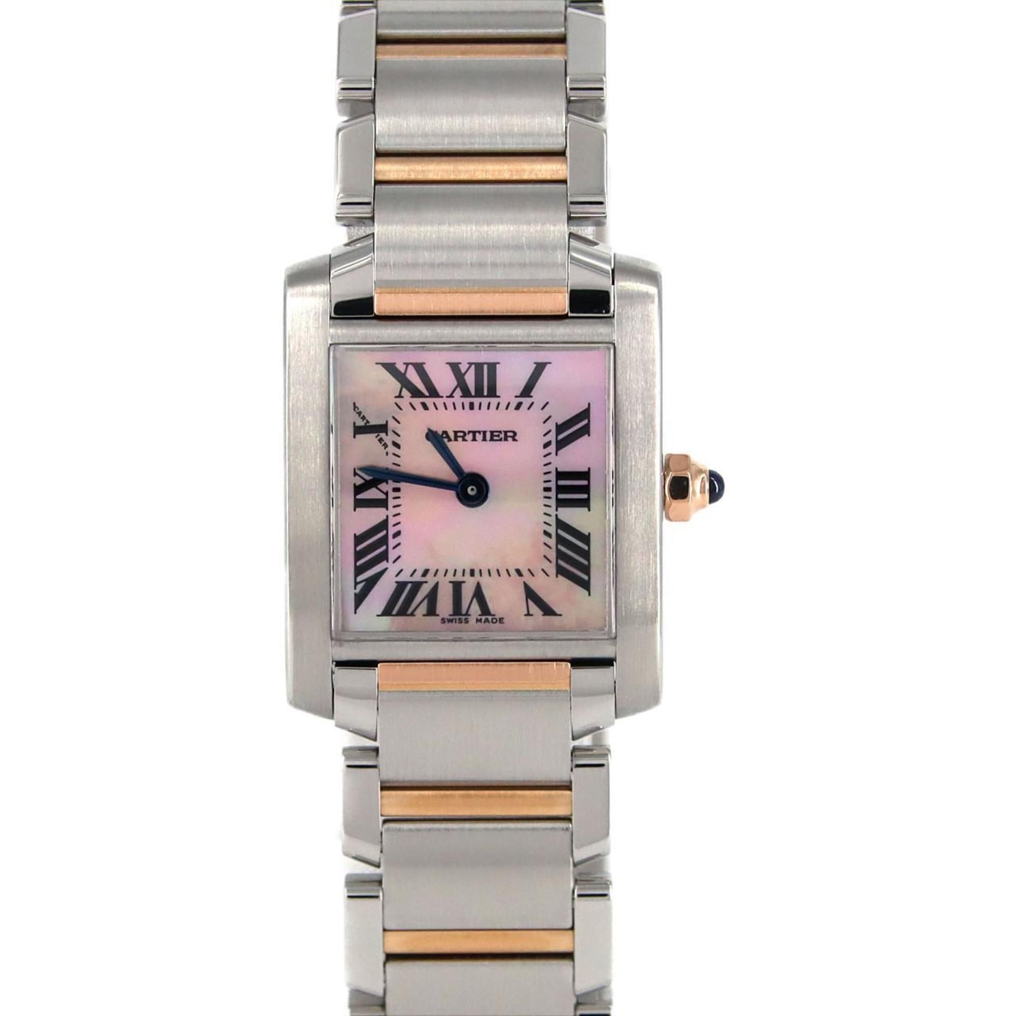 Cartier Tank Francaise SM PG Combi W51027Q4 SSxPG Wristwatch Quartz
