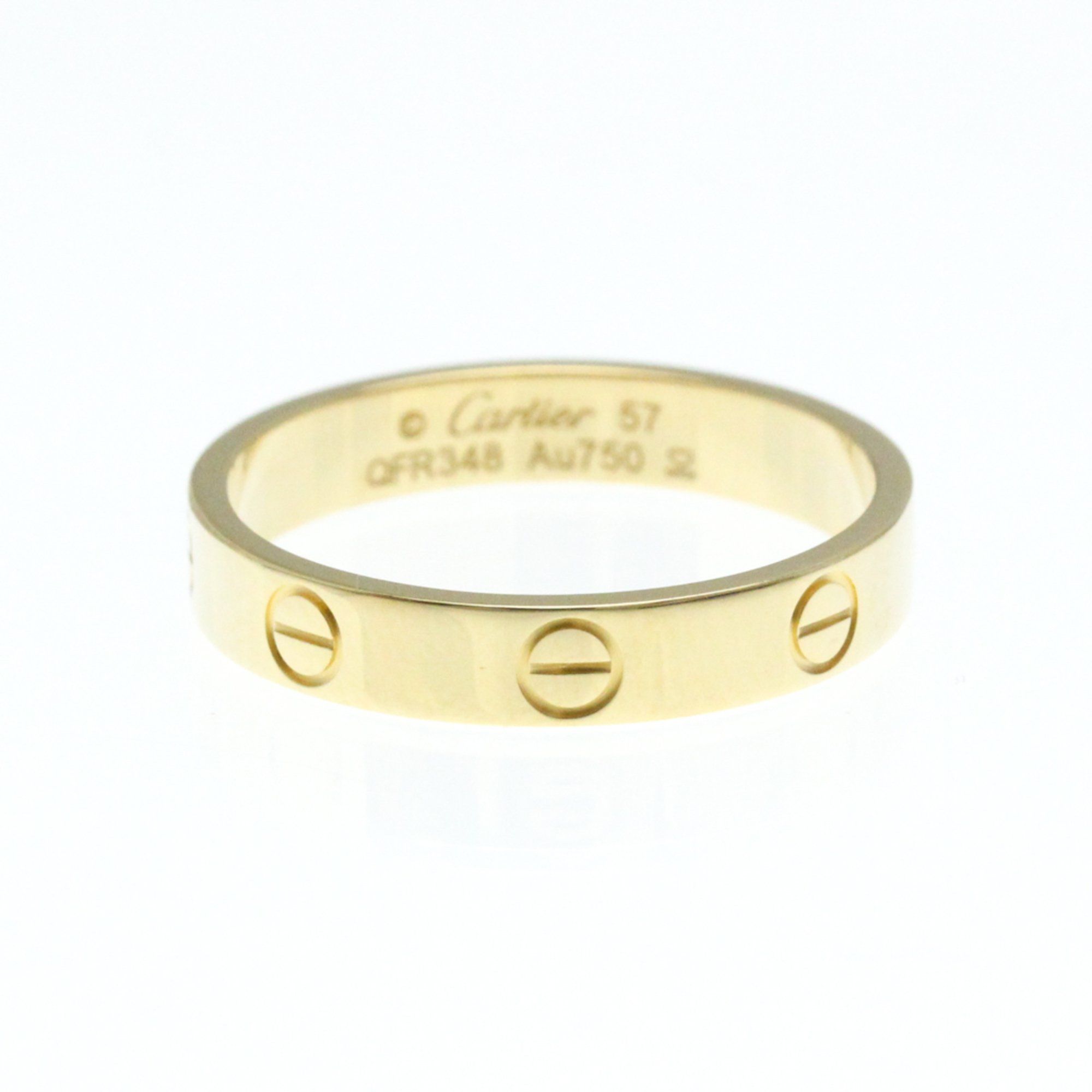 Cartier Mini Love Ring Yellow Gold (18K) Fashion No Stone Band Ring Gold
