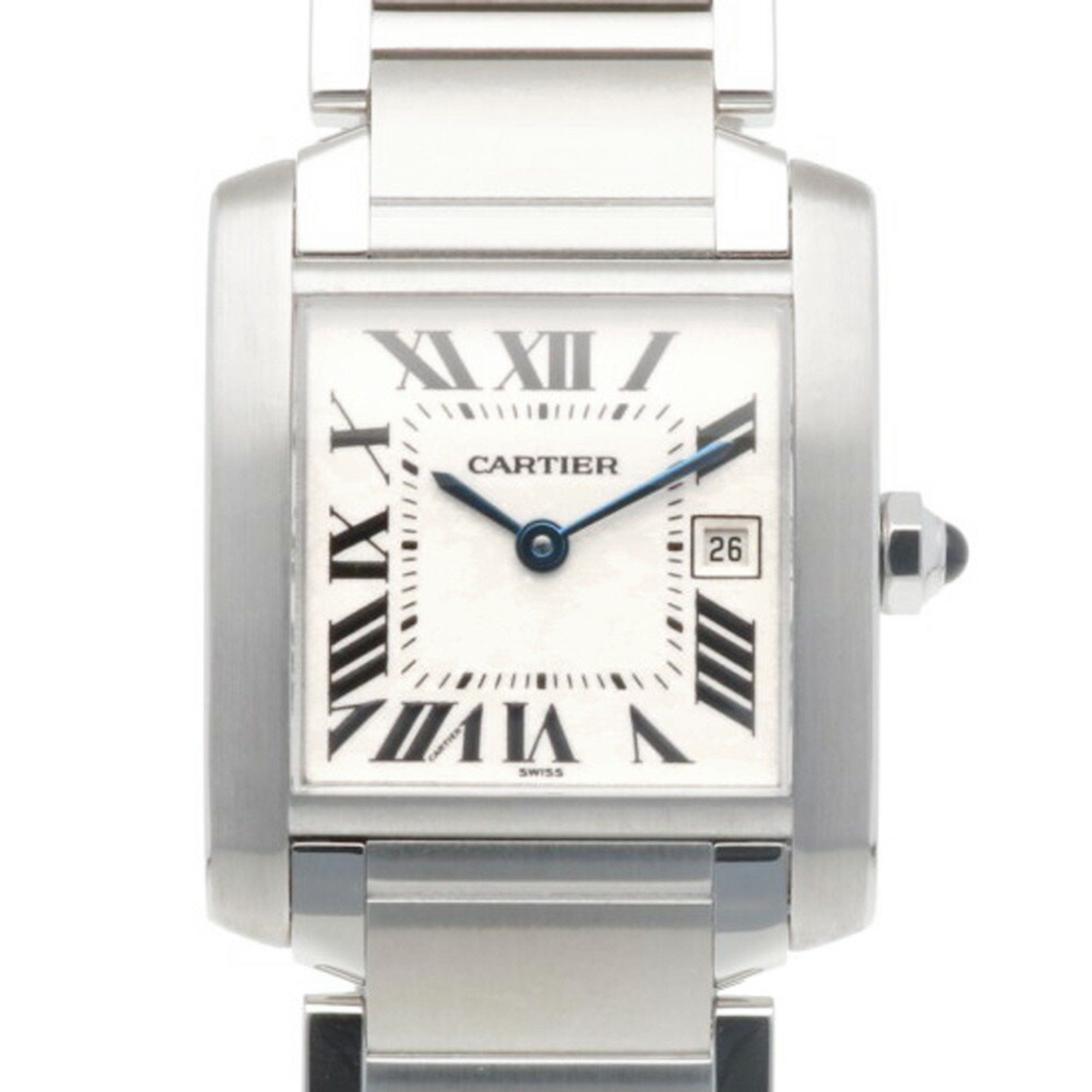 Cartier Tank Francaise MM Watch Stainless Steel W51011Q3 Quartz Unisex CARTIER