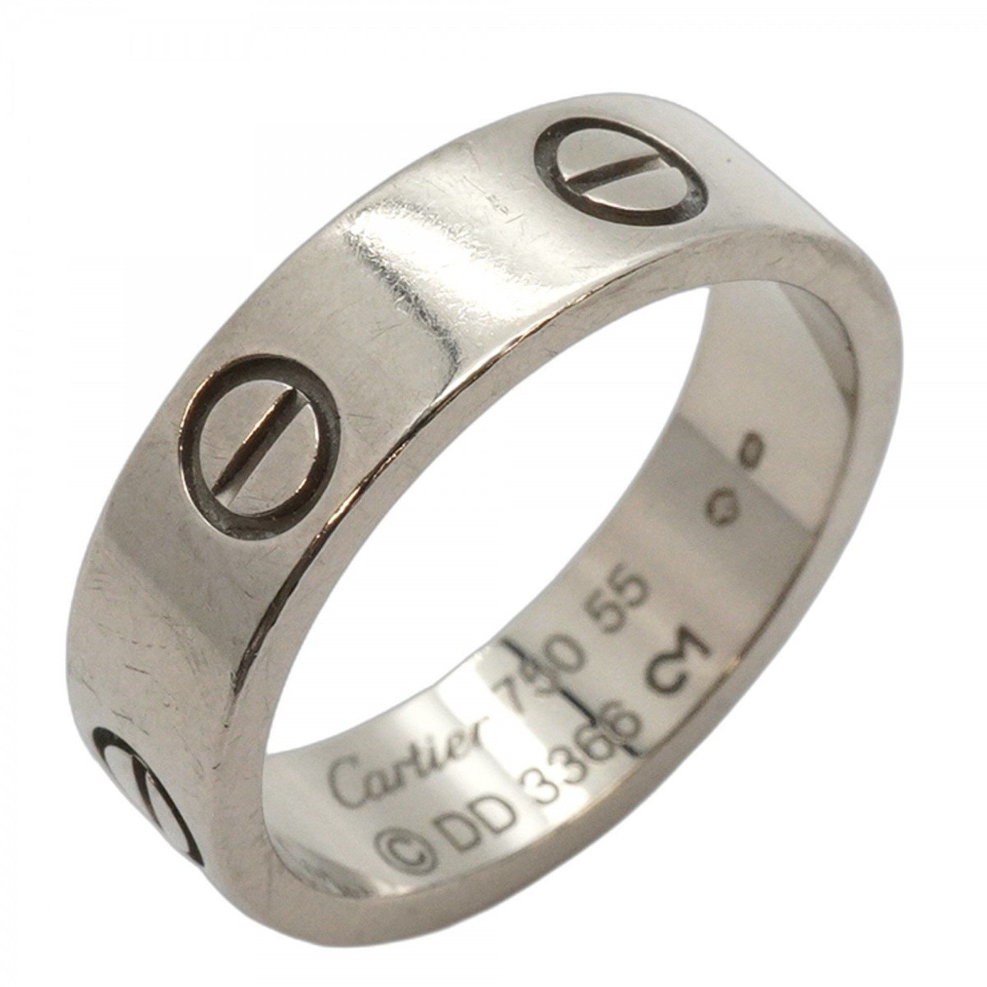 Cartier Ring Love 18KWG White Gold #55 Ladies