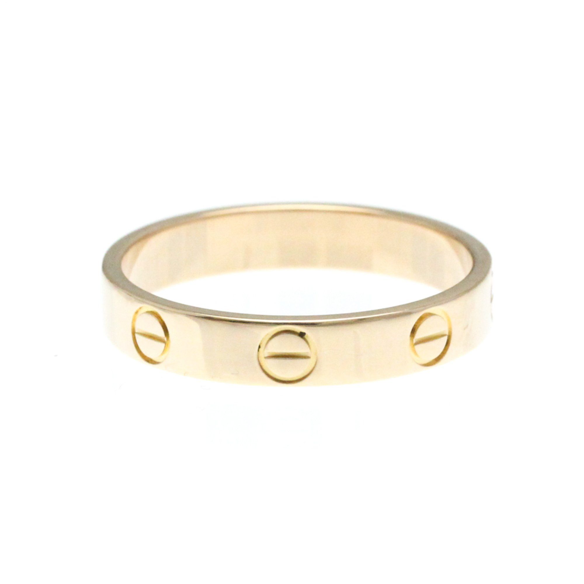 Cartier Mini Love Ring B4085255 Pink Gold (18K) Fashion No Stone Band Ring Pink Gold