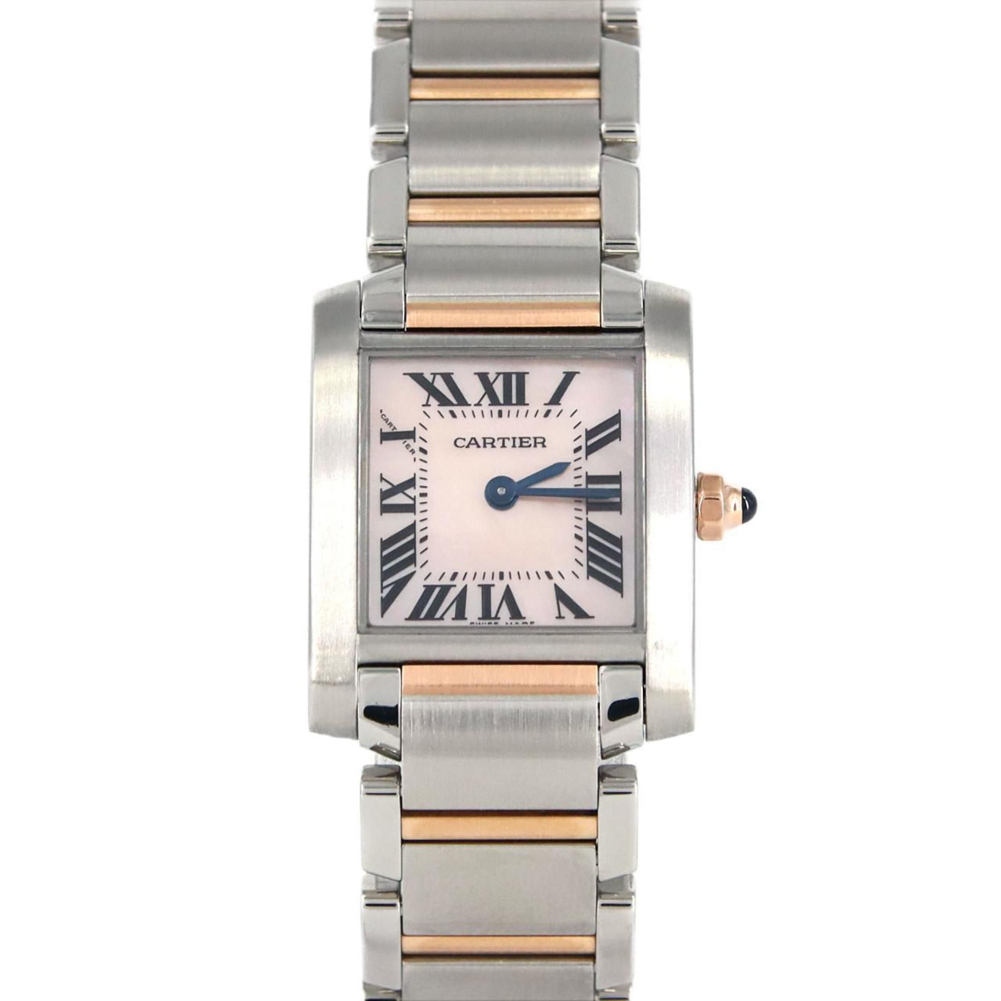 Cartier Tank Francaise SM PG Combi W51027Q4 SSxPG Wristwatch Quartz