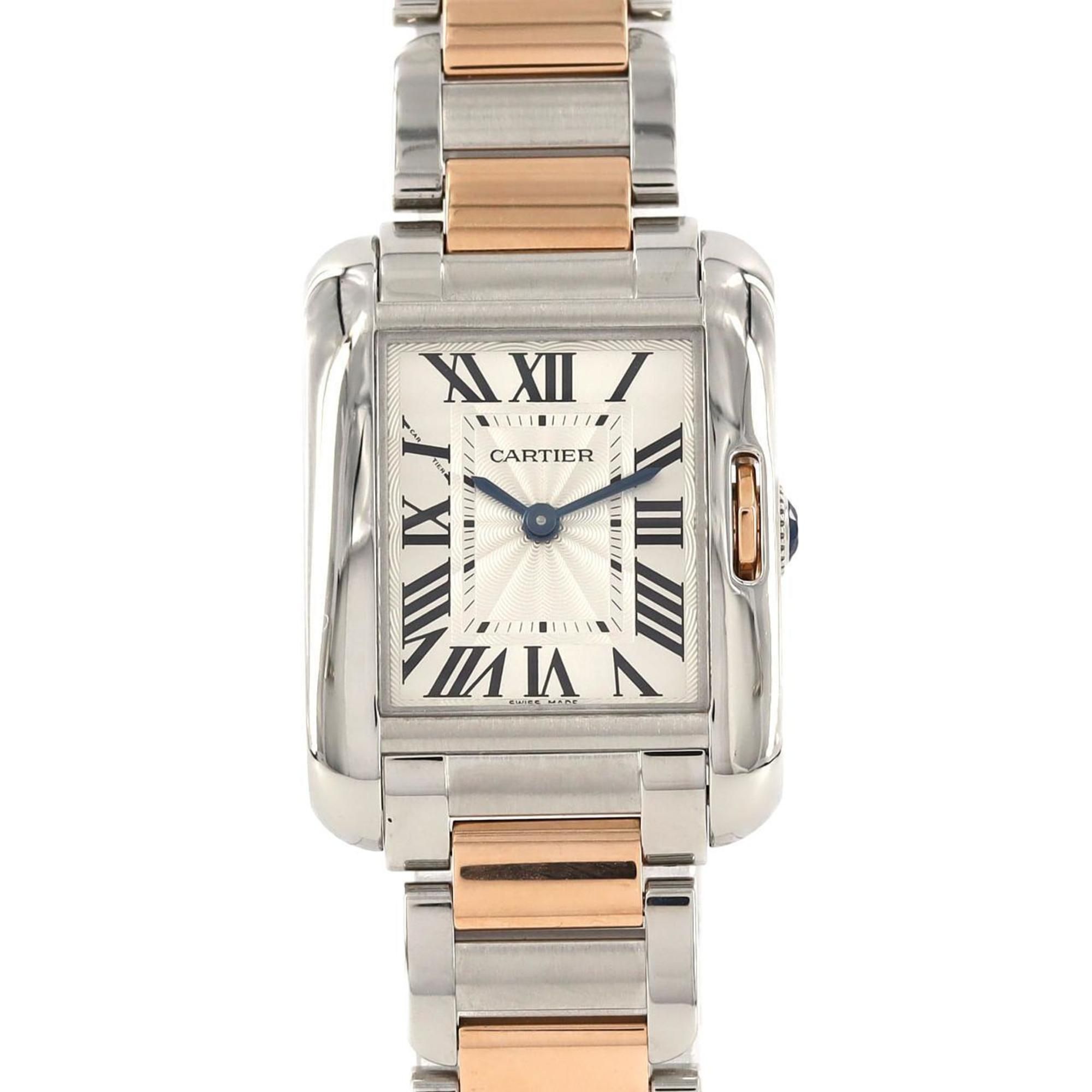 Cartier Tank Anglaise SM PG Combi W5310036 SSxPG Wristwatch Quartz
