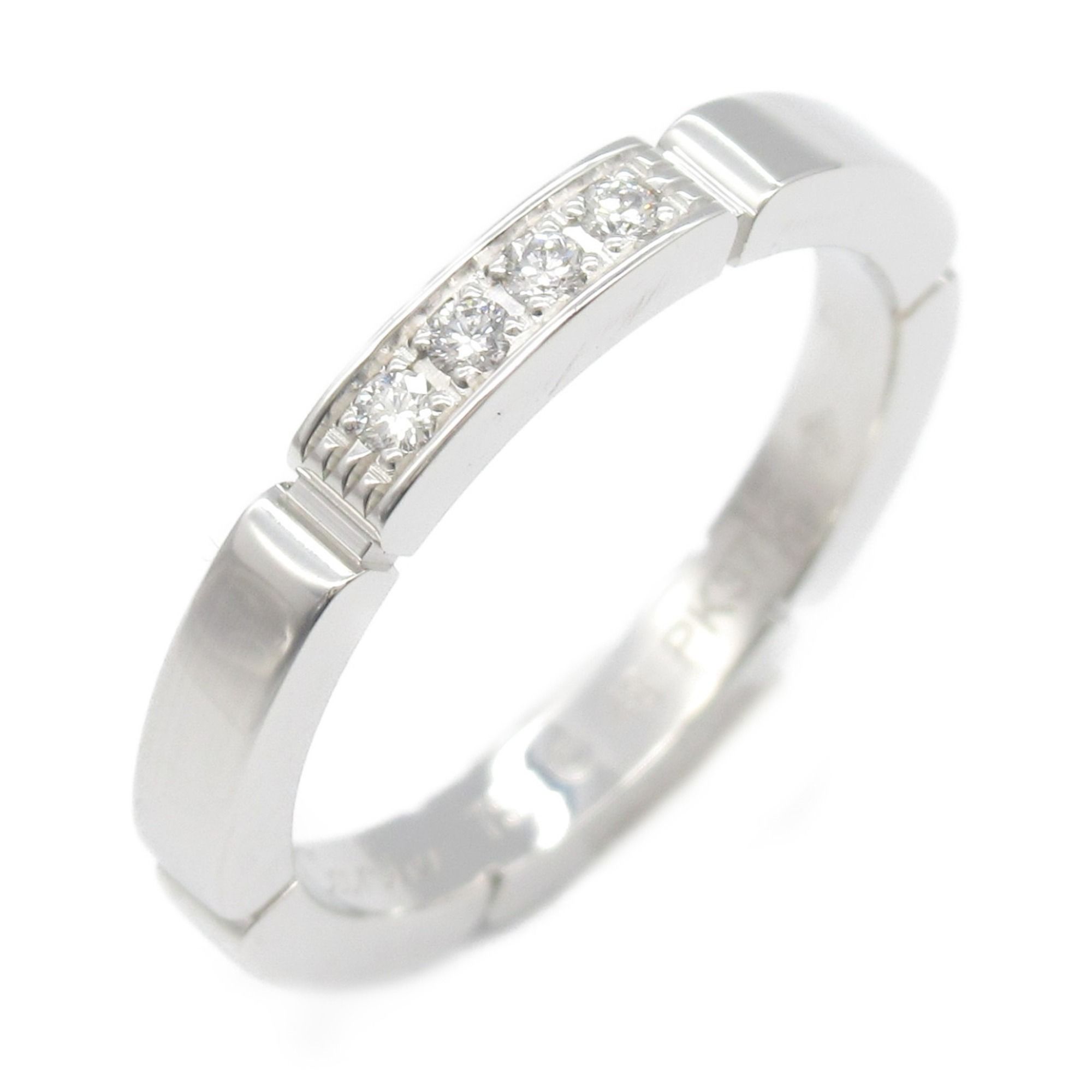 CARTIER Maillon Panthere Ring Diamond 18KWG (White Gold) Women's Clear B4080448