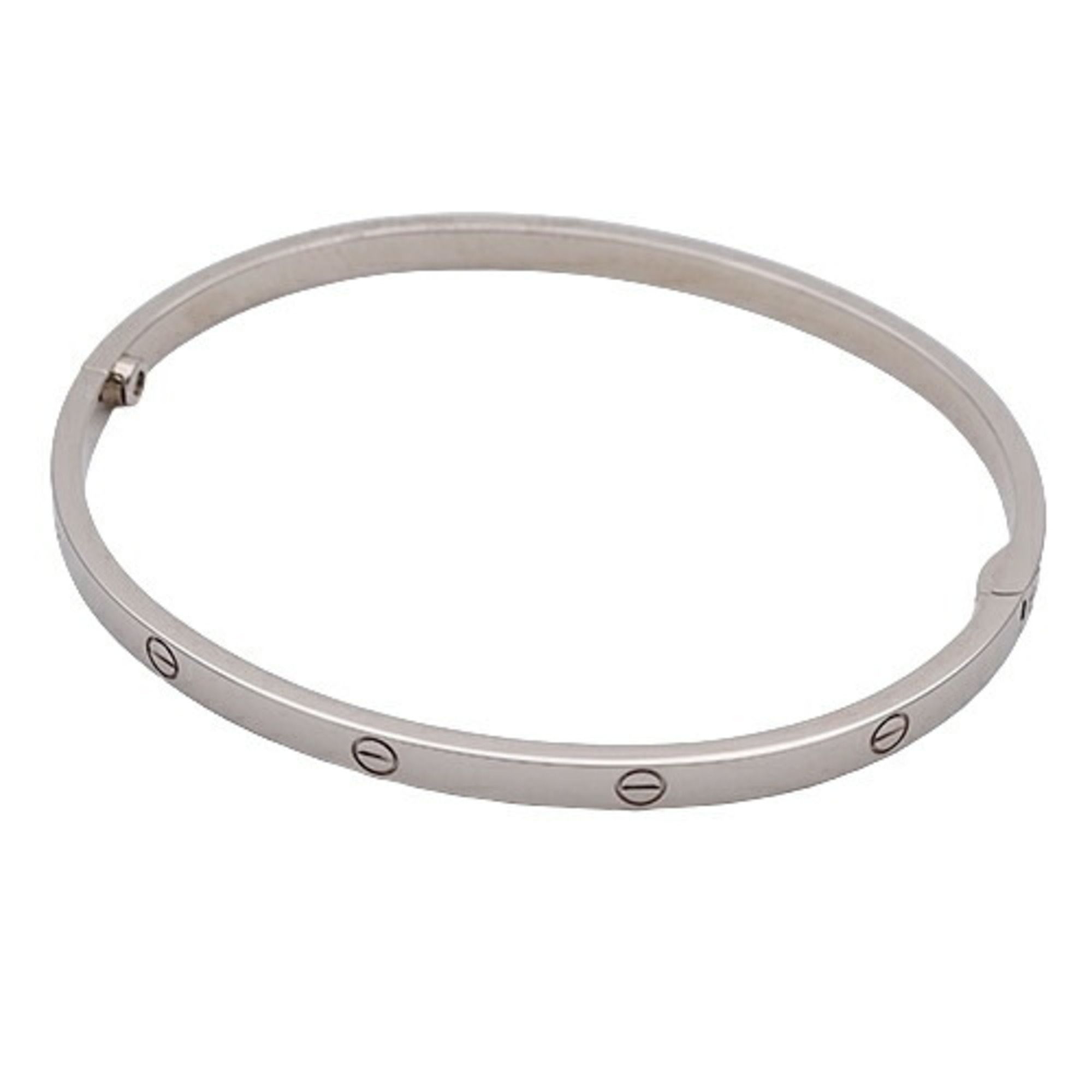 Cartier Bracelet for Women and Men, Bangle, 750WG, Love Bracelet, LOVE, SM, White Gold, #18