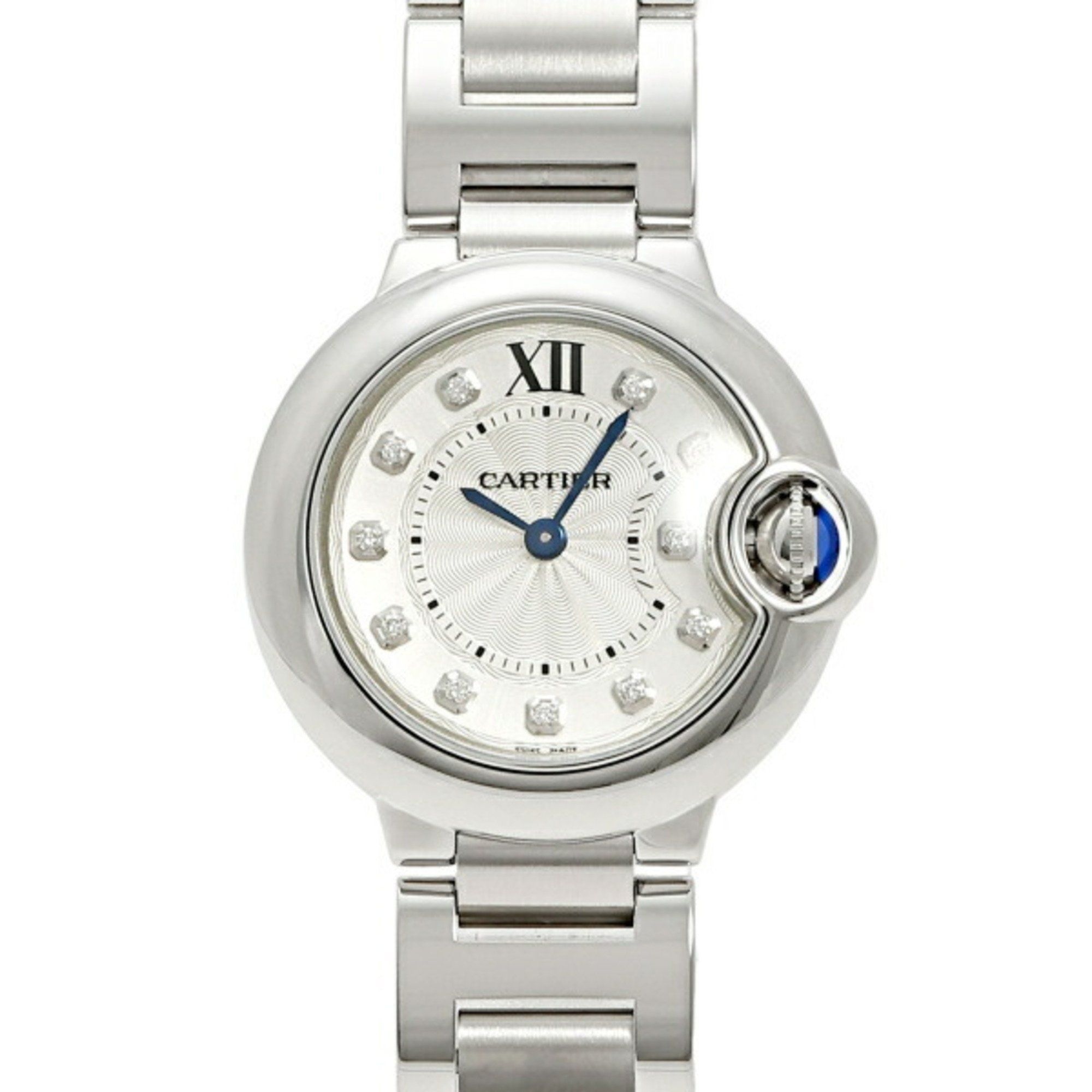 Cartier Ballon Bleu De Watch W4BB0029 Silver Dial Wristwatch for Men and Women