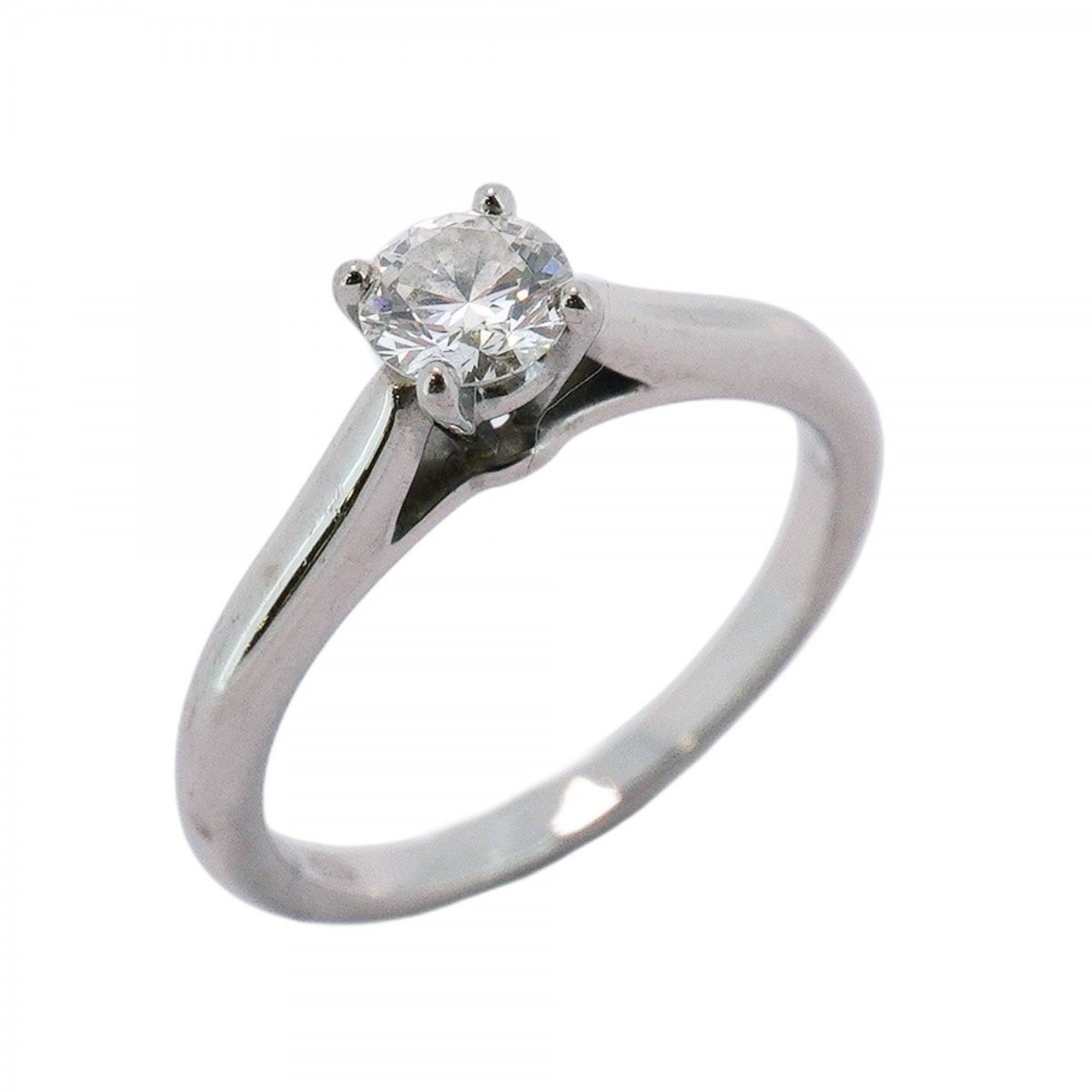 Cartier Ring Solitaire 1PD Pt950 Platinum Diamond 0.26ct #44 Ladies