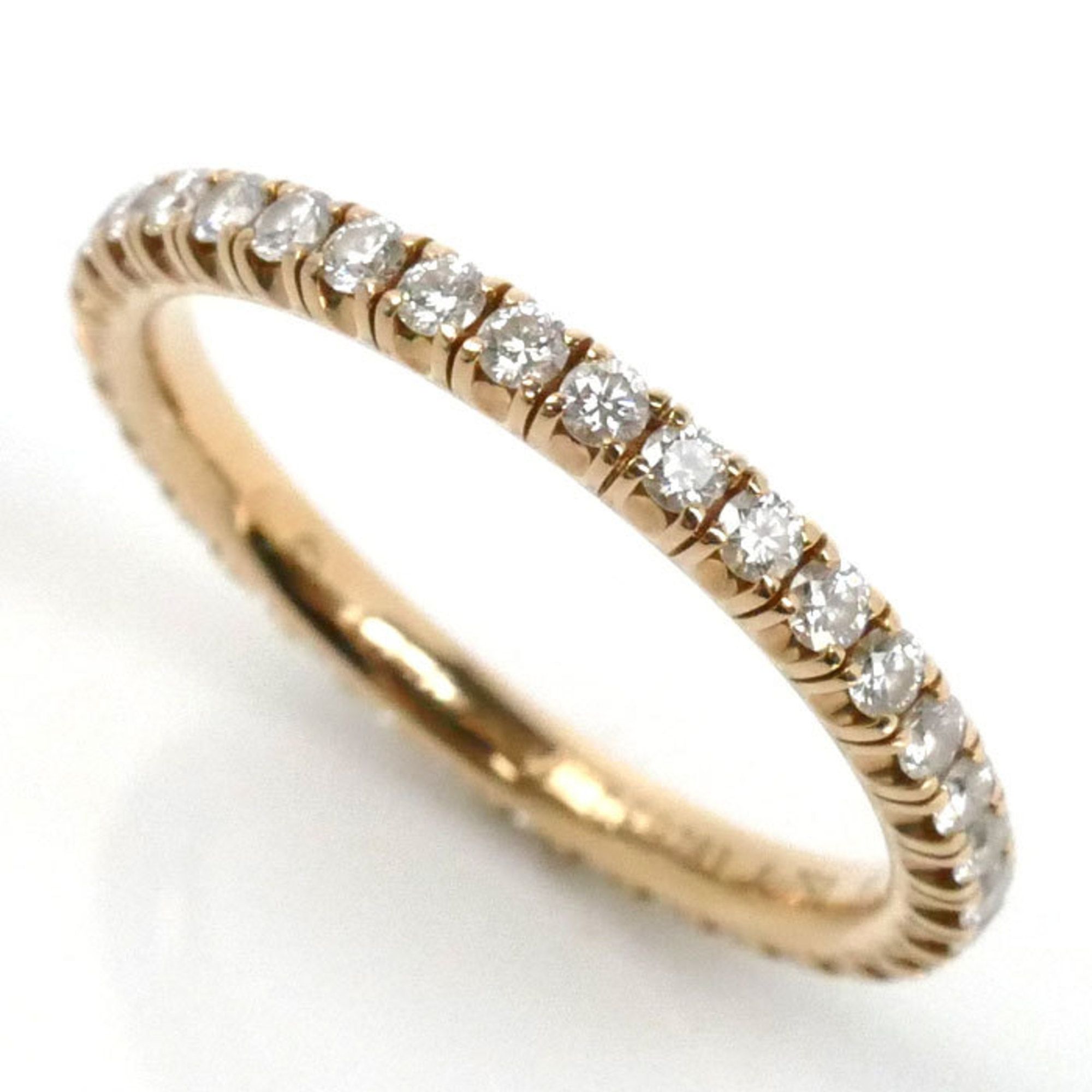 CARTIER 18KPG Pink Gold Ethancelle Full Eternity Ring B4086549 Diamond Size 9 49 1.6g Women's