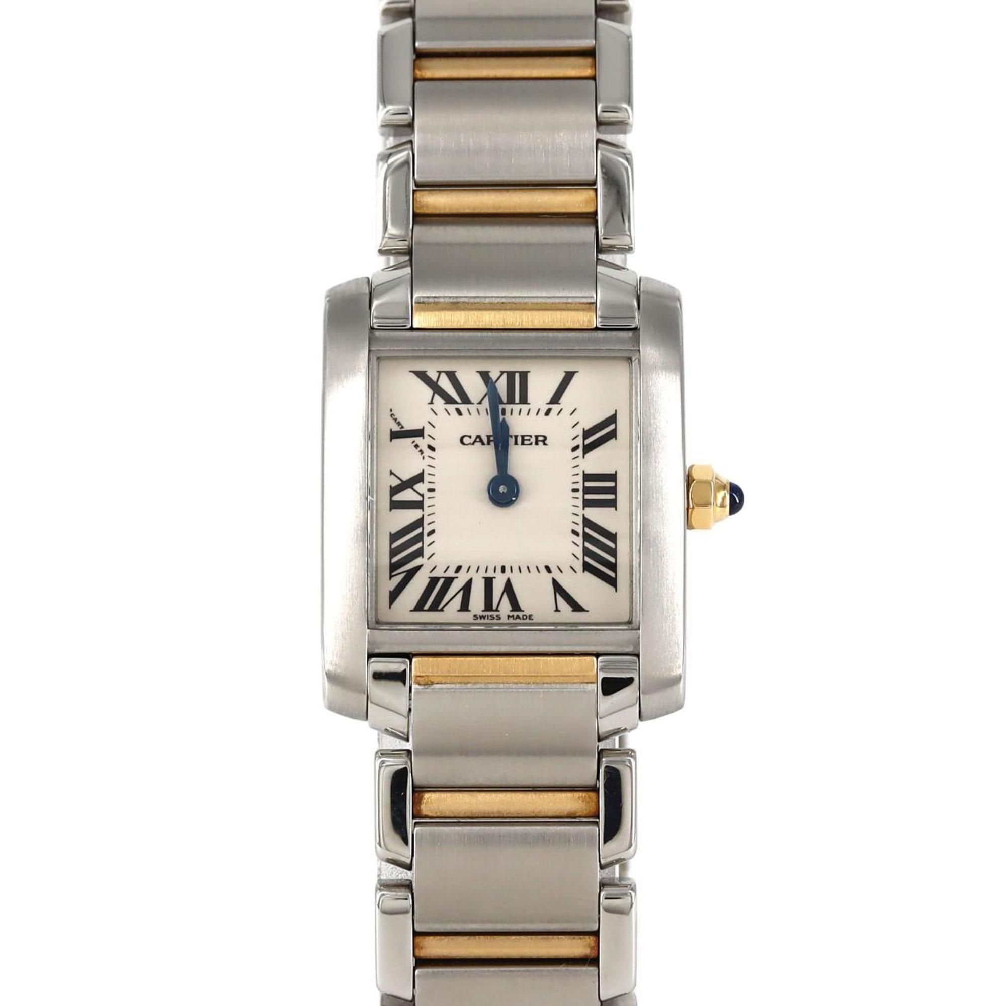 Cartier Tank Francaise SM Combi W51007Q4 SSxYG Wristwatch Quartz