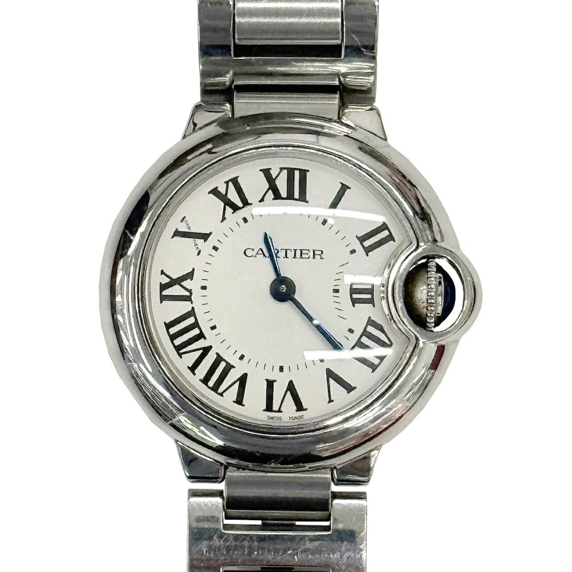 Cartier Ballon Bleu SM 28mm Quartz W69010Z4 Stainless Steel SS Watch Women's Wristwatch