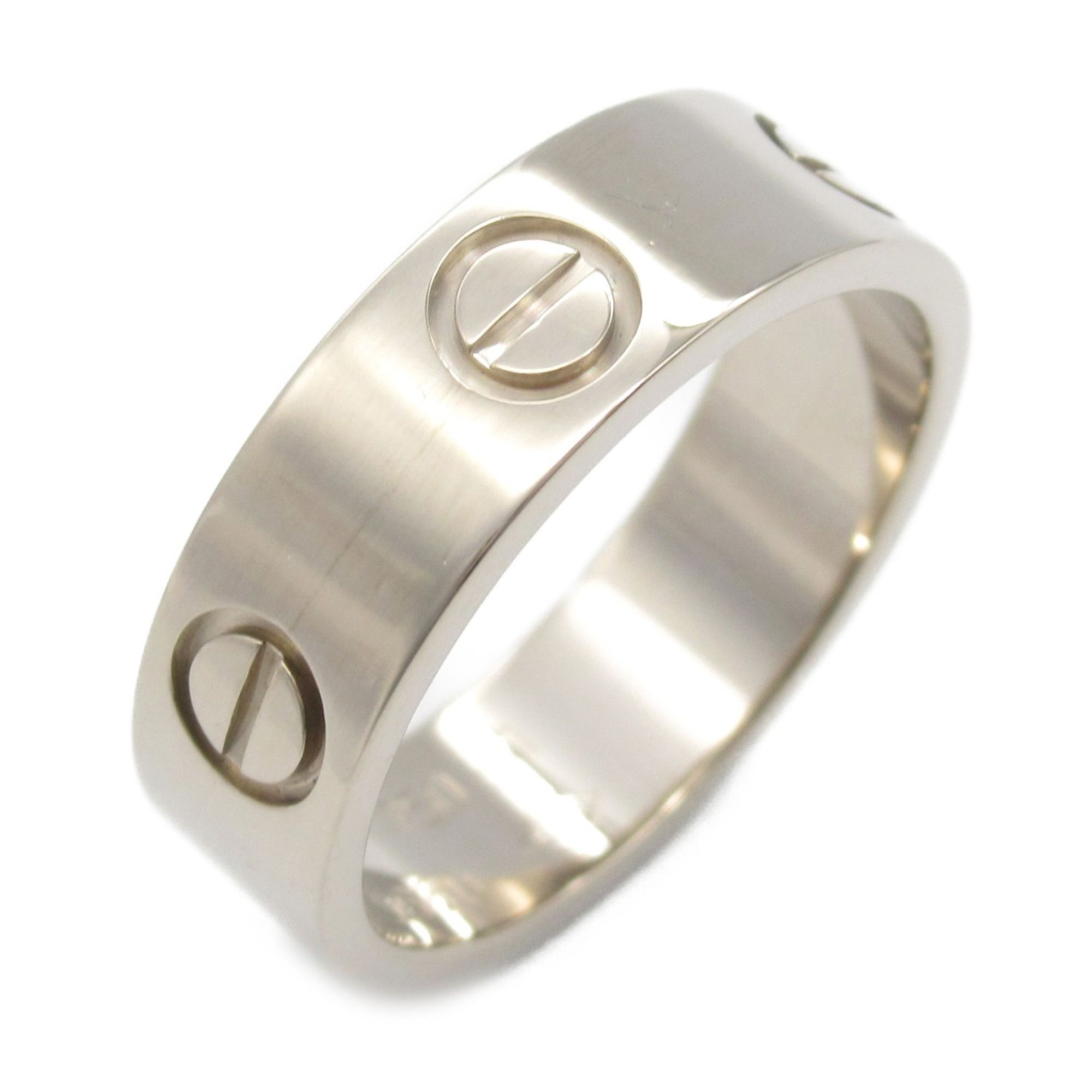 Cartier Love Ring, 18K White Gold, Women's, Silver