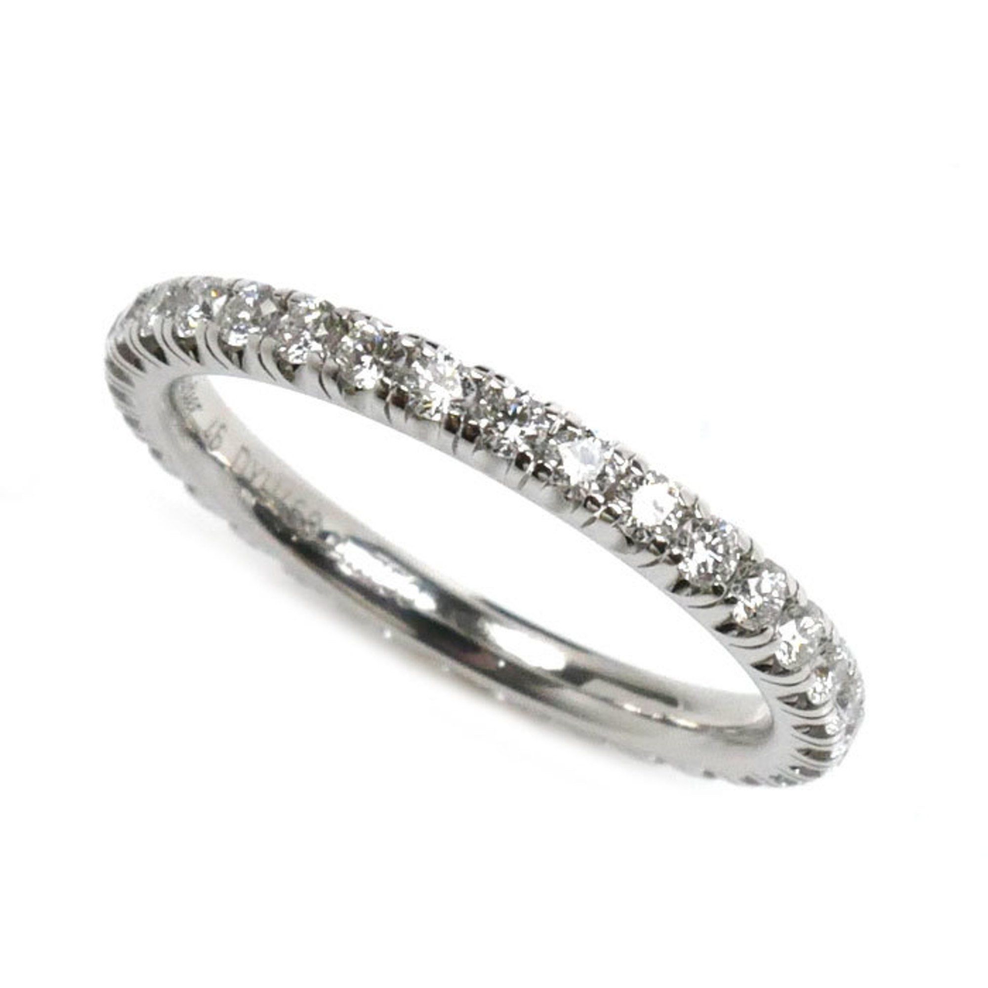 CARTIER 18KWG White Gold Etincel de Cartier Full Eternity Diamond Ring B4077946 Size 6 46 1.6g Women