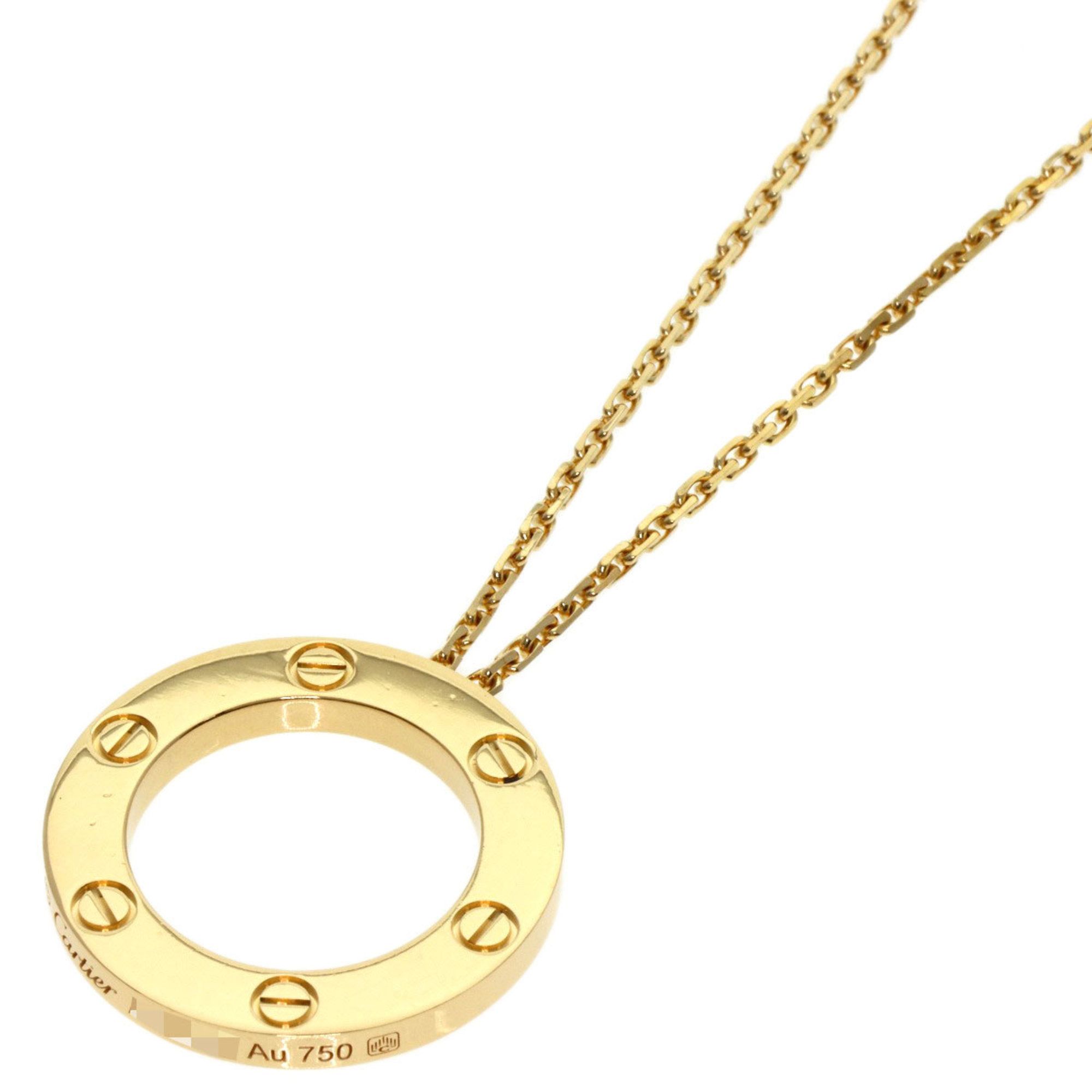 Cartier Love Circle Necklace K18 Yellow Gold Women's CARTIER