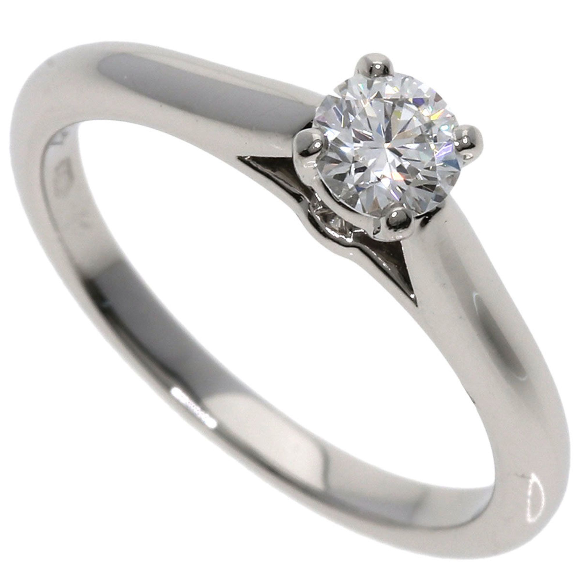 Cartier Solitaire 1P Diamond #46 Ring Platinum PT950 Women's CARTIER