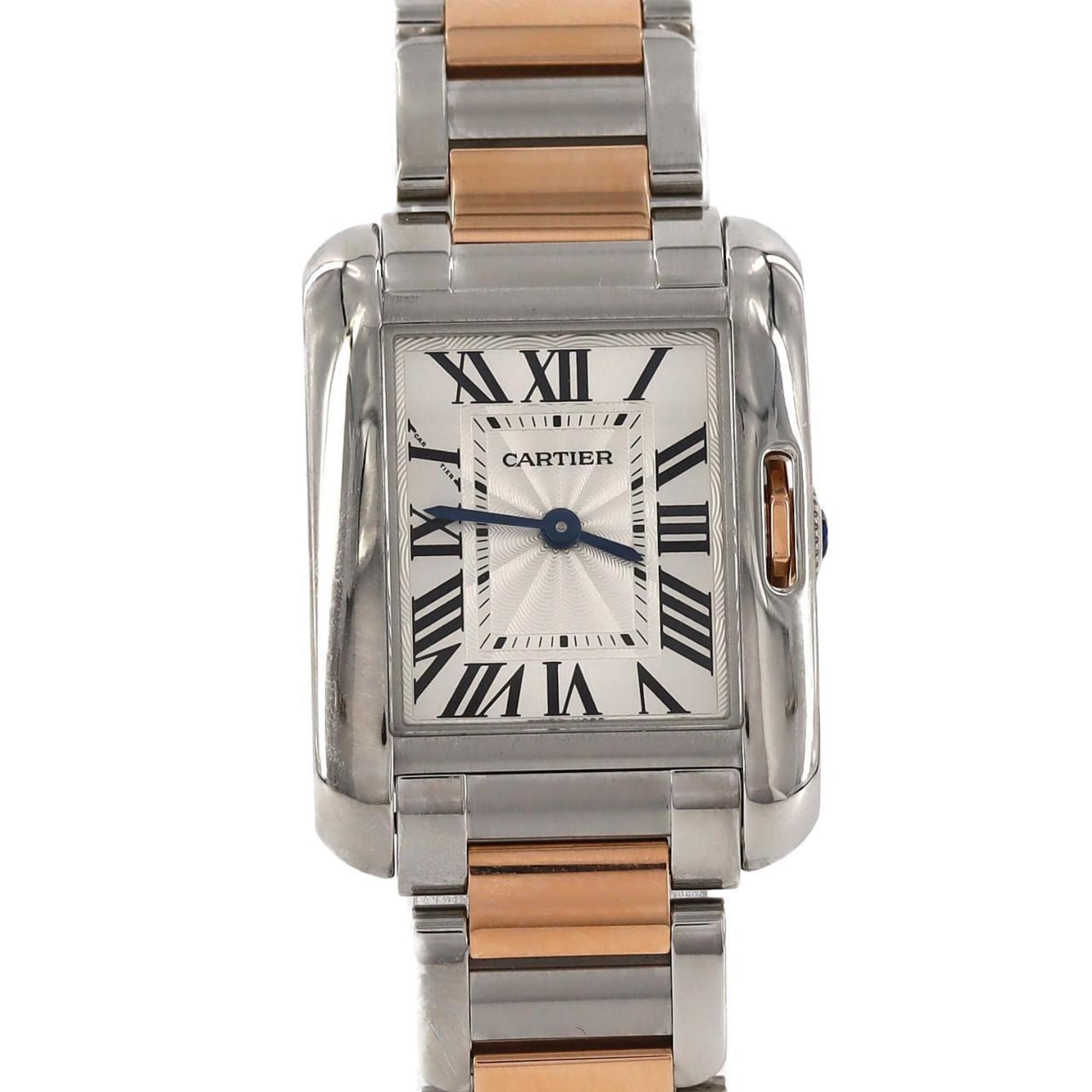 Cartier Tank Anglaise SM PG Combi W5310036 SSxPG Wristwatch Quartz