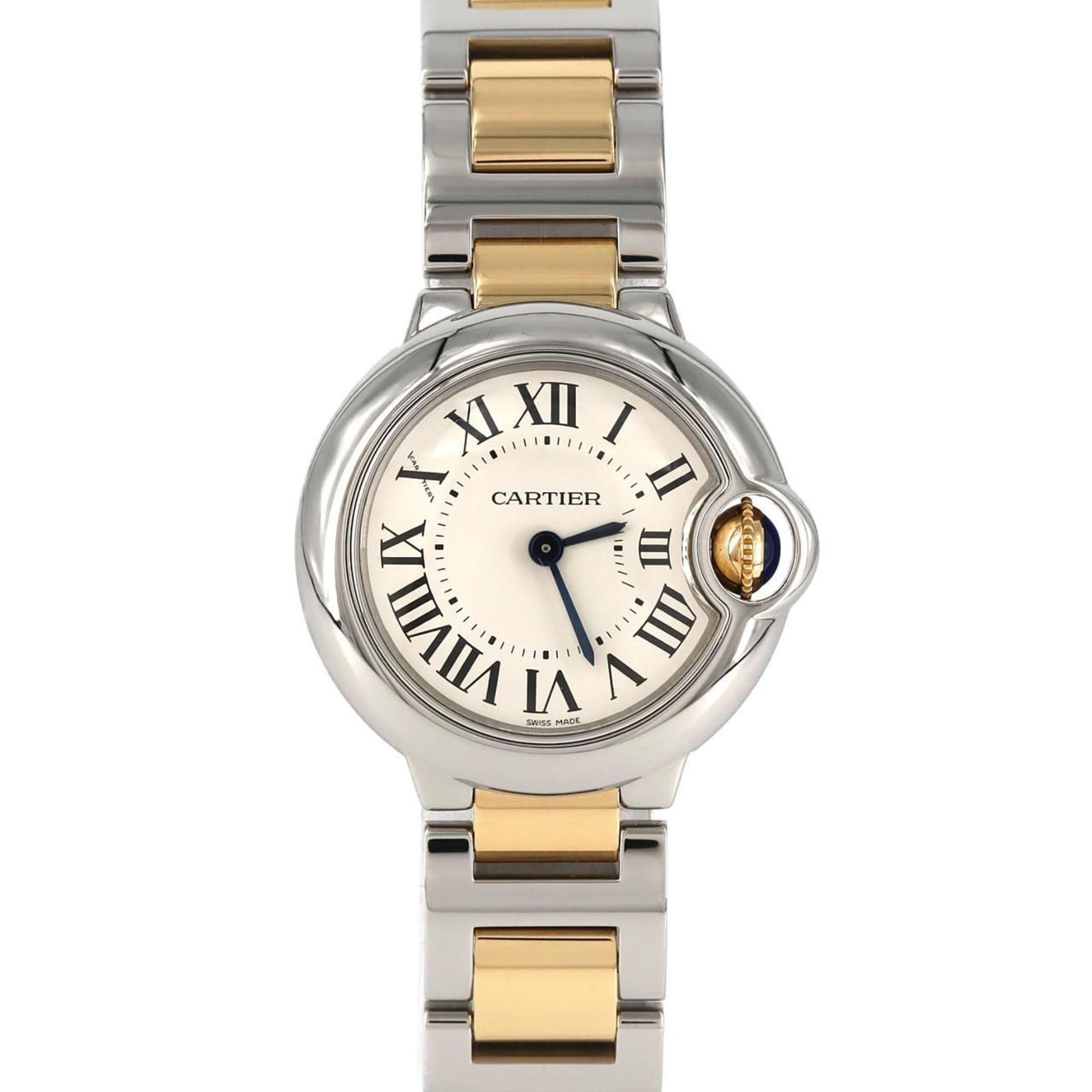 Cartier Ballon Bleu SM Combi W69007Z3 W2BB0010 SSxYG Wristwatch Quartz