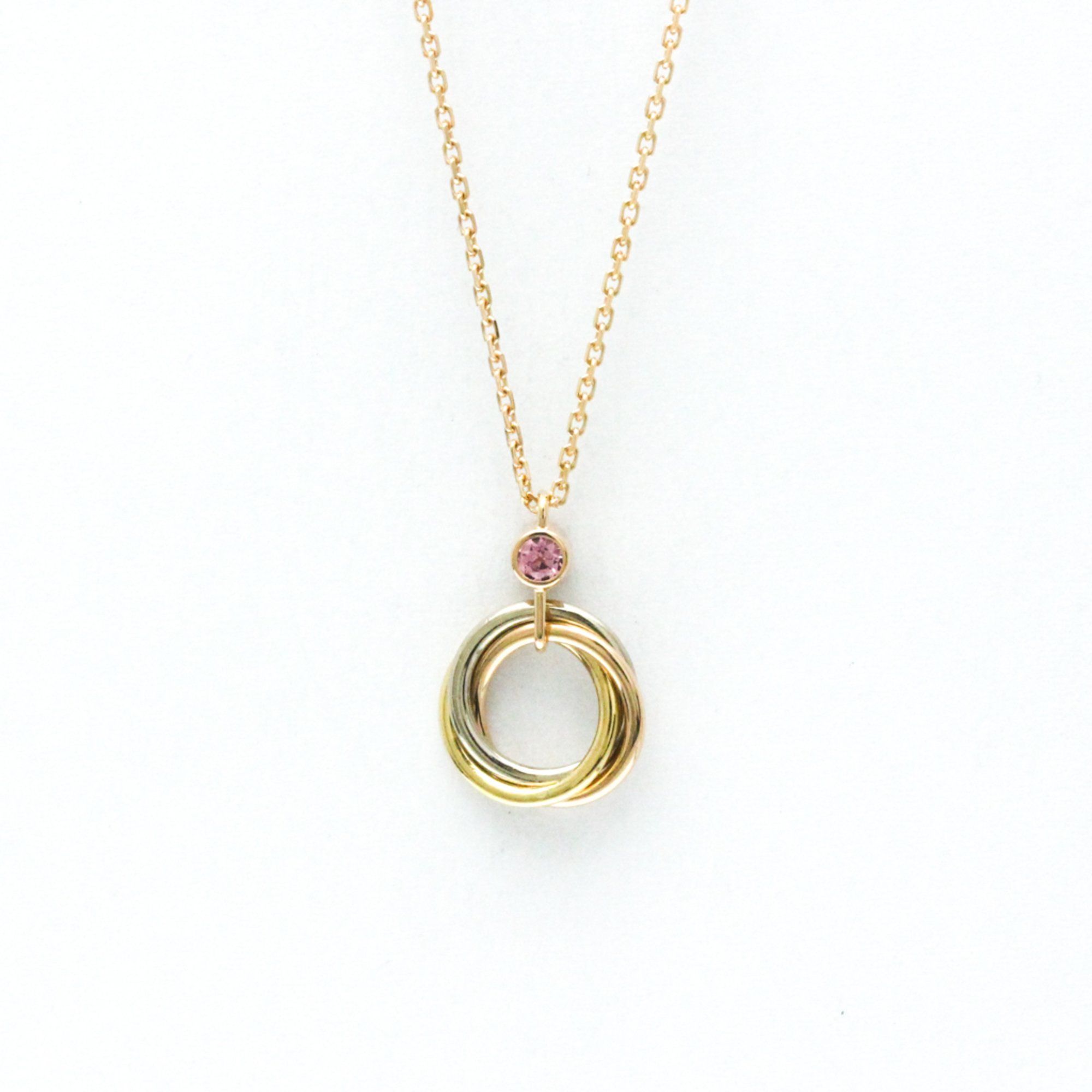 Cartier Baby Trinity Pink Sapphire Necklace B7223300 Pink Gold (18K),White Gold (18K),Yellow Gold (1