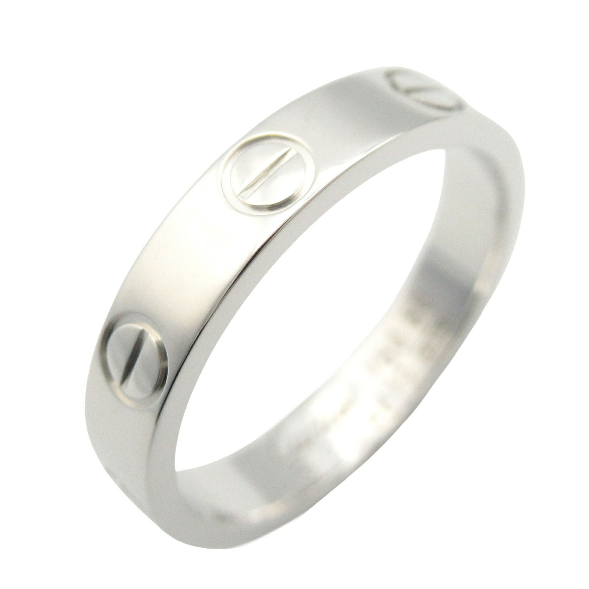 Cartier Mini Love Ring, 18K White Gold, Men's, Women's, Silver