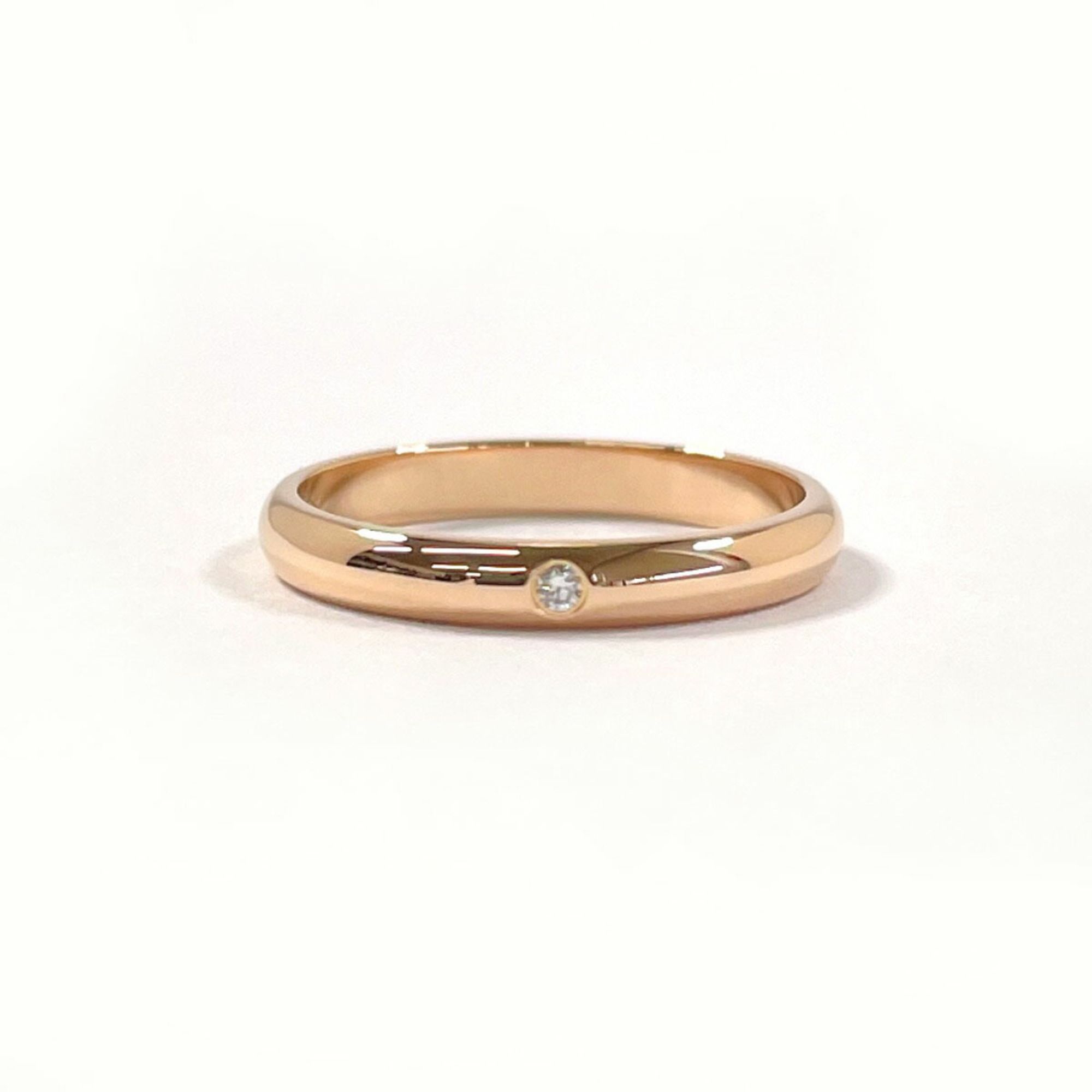 CARTIER 1895 Wedding Ring, 18K Pink Gold/Diamond, 8.5K Gold, Women's