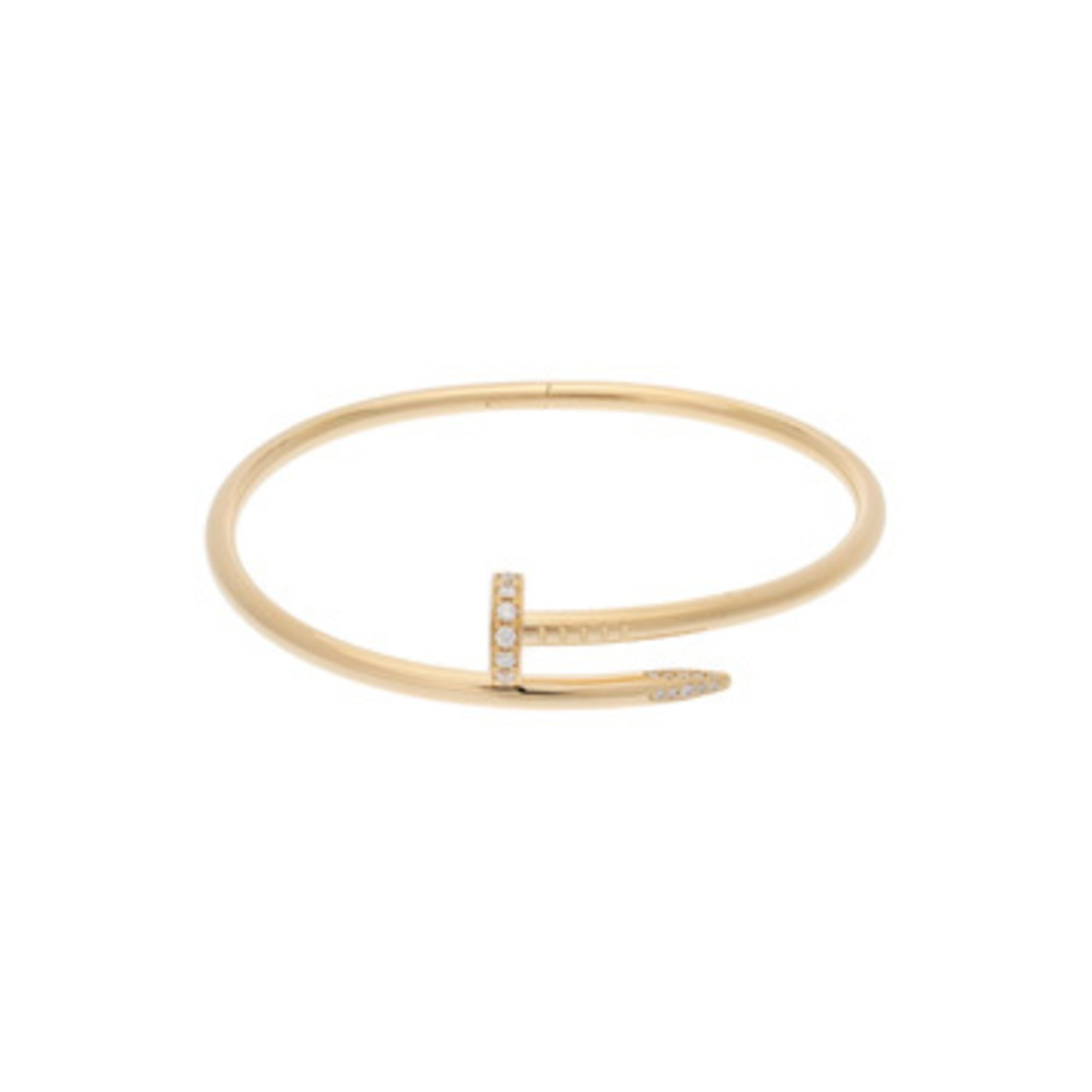 CARTIER Juste un Cle Bracelet Diamond #19 Women's 18K Yellow Gold YG