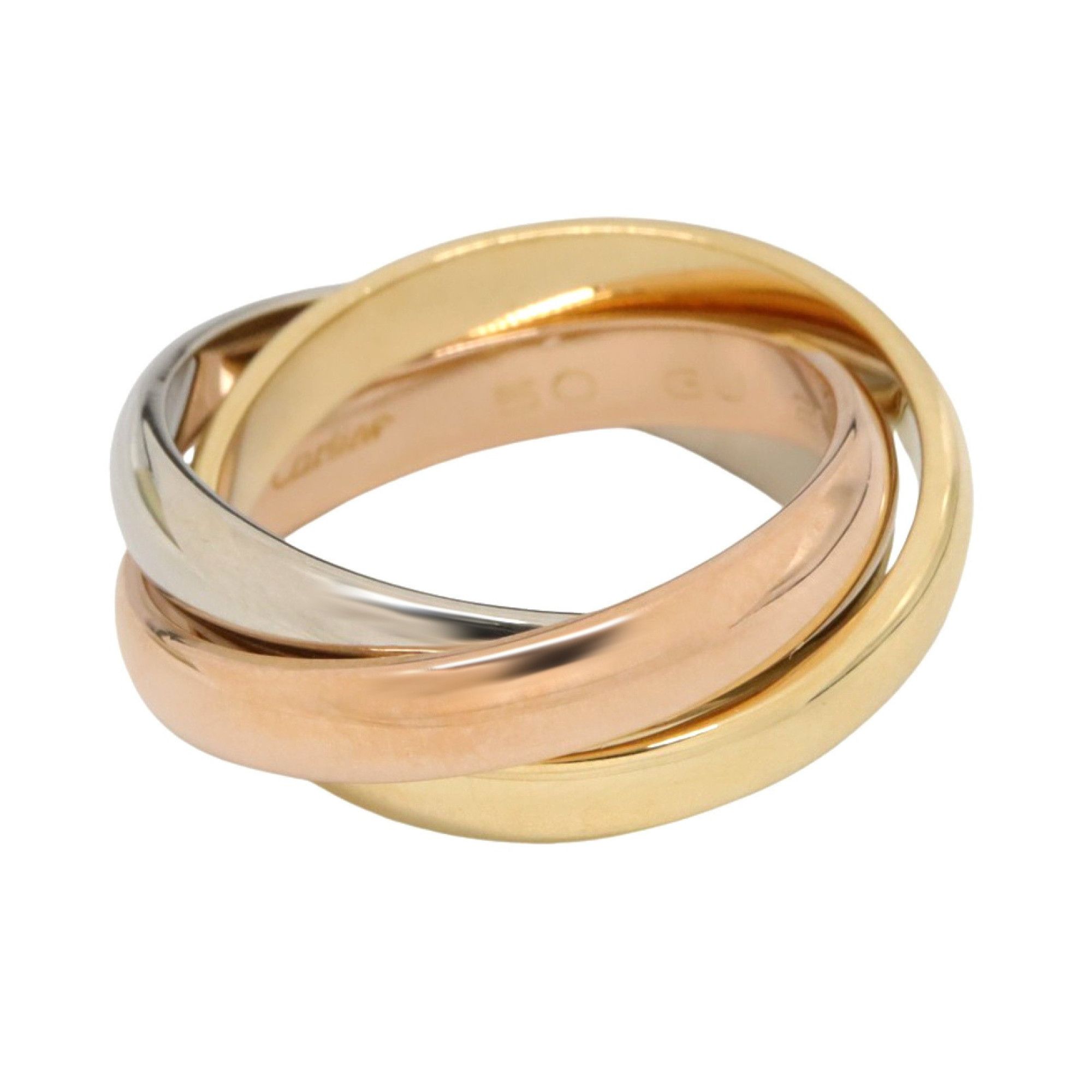 Cartier Trinity Ring 18K (yellow gold) 18KWG (white (pink Women's Gold