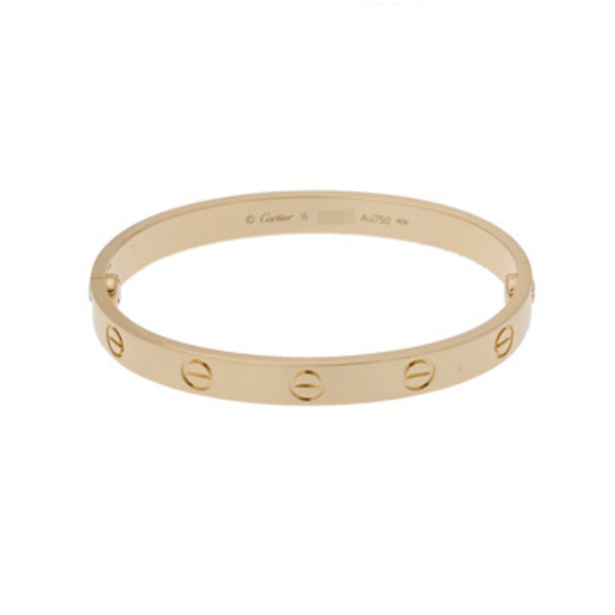 CARTIER Cartier Love Bracelet #16 Women's 18K Yellow Gold YG