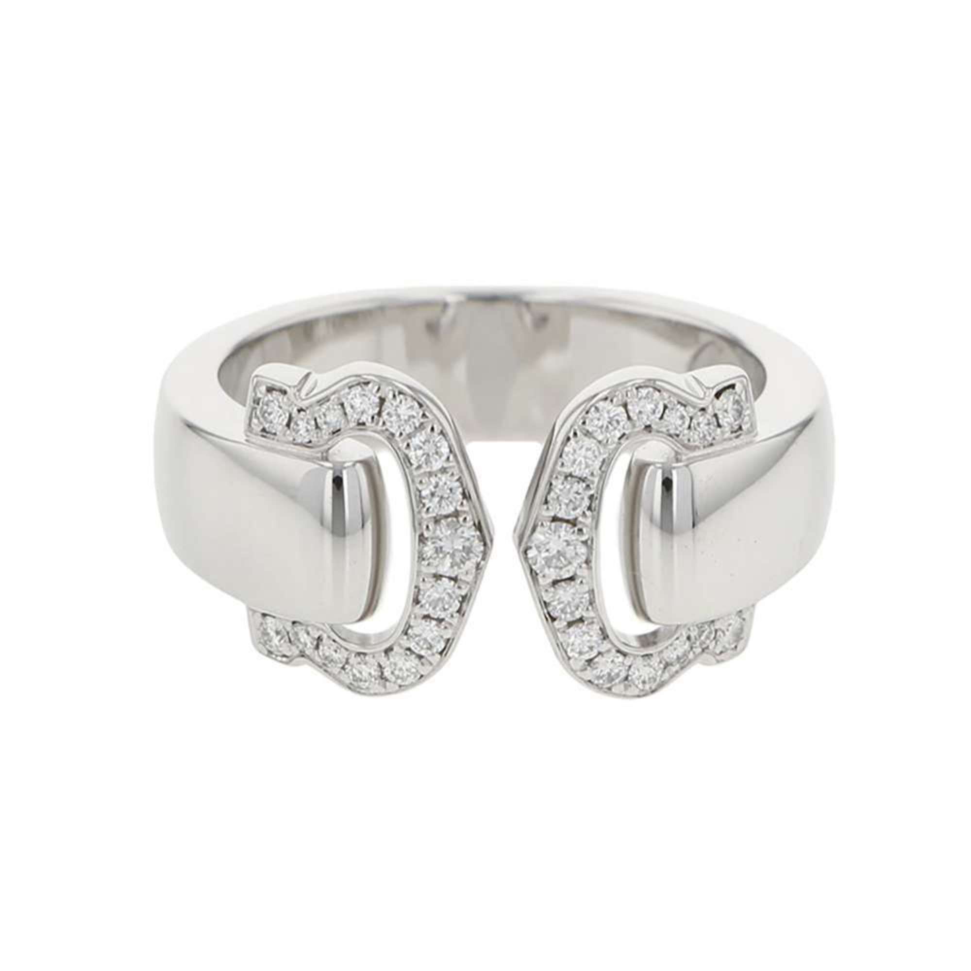 Cartier ring 2C Bouclé diamond K18WG white gold size 49