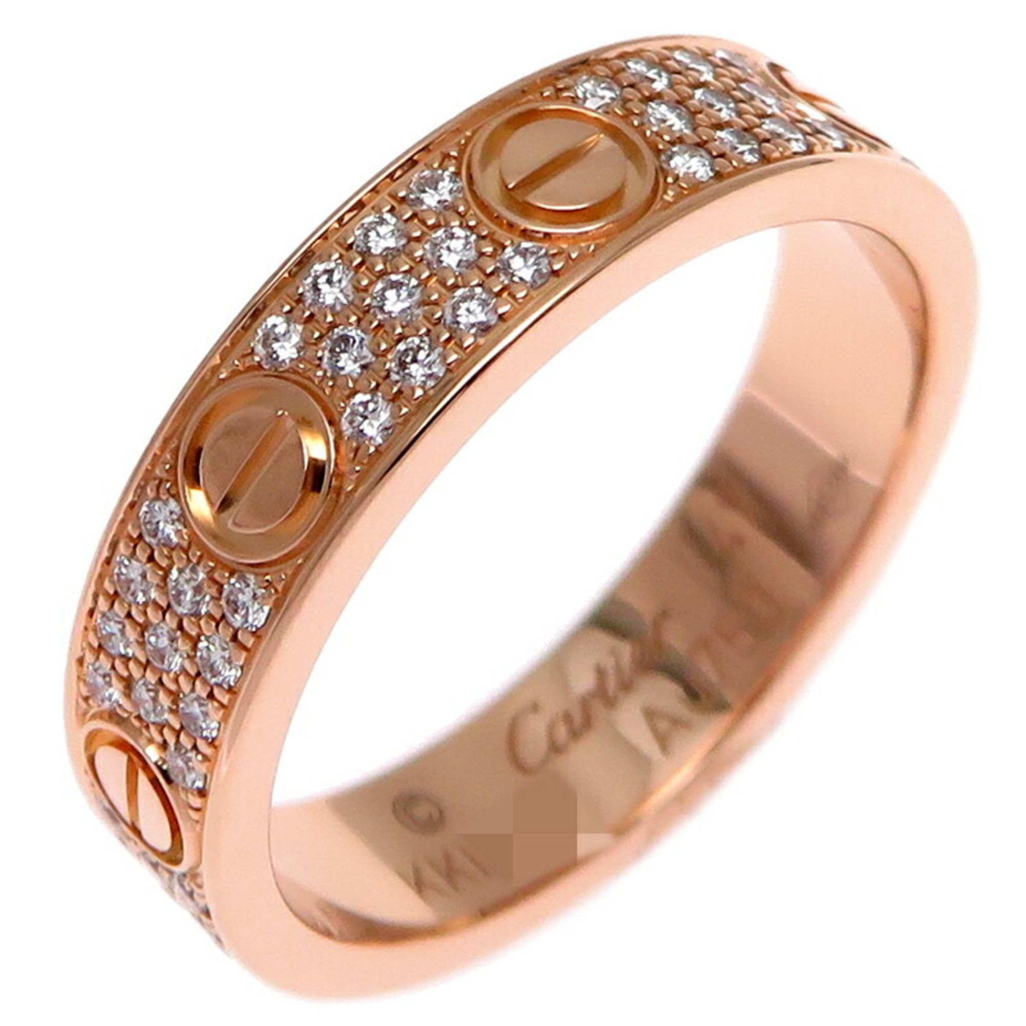 Cartier #47 Love Small Model Ladies Ring B4085800 750 Pink Gold Size 7