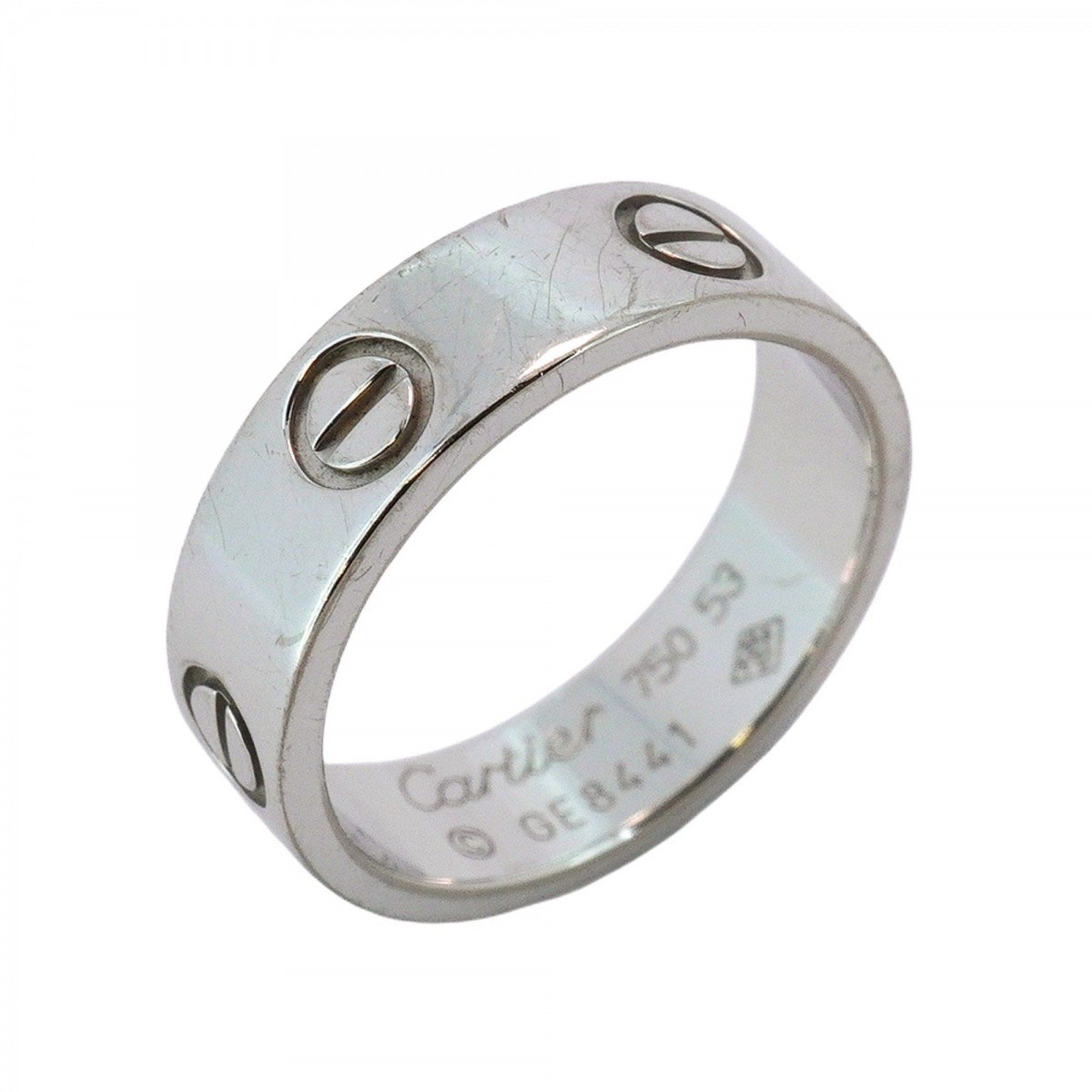 Cartier Ring Love 18KWG White Gold #53 Ladies