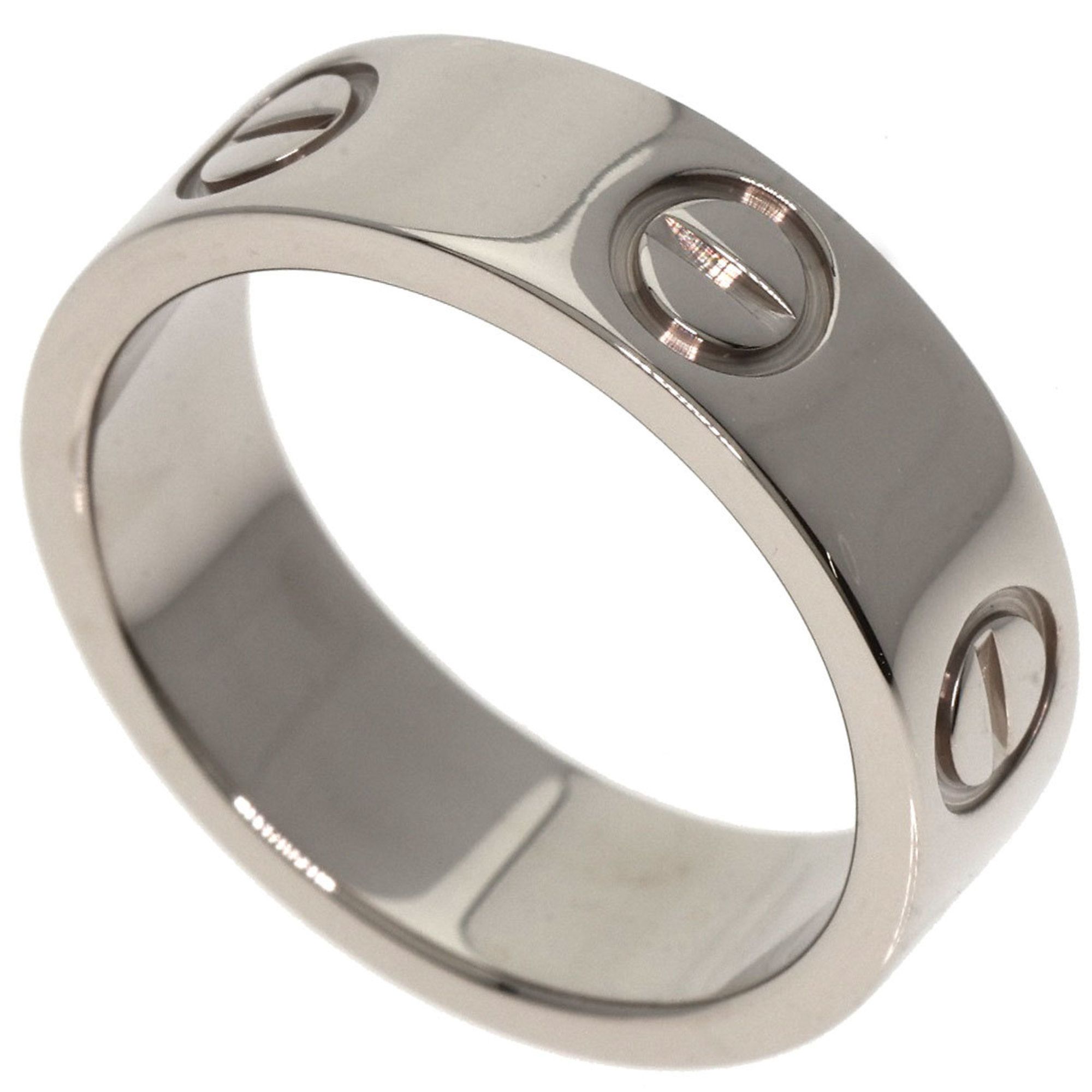 Cartier Love Ring #48 18K White Gold Women's CARTIER