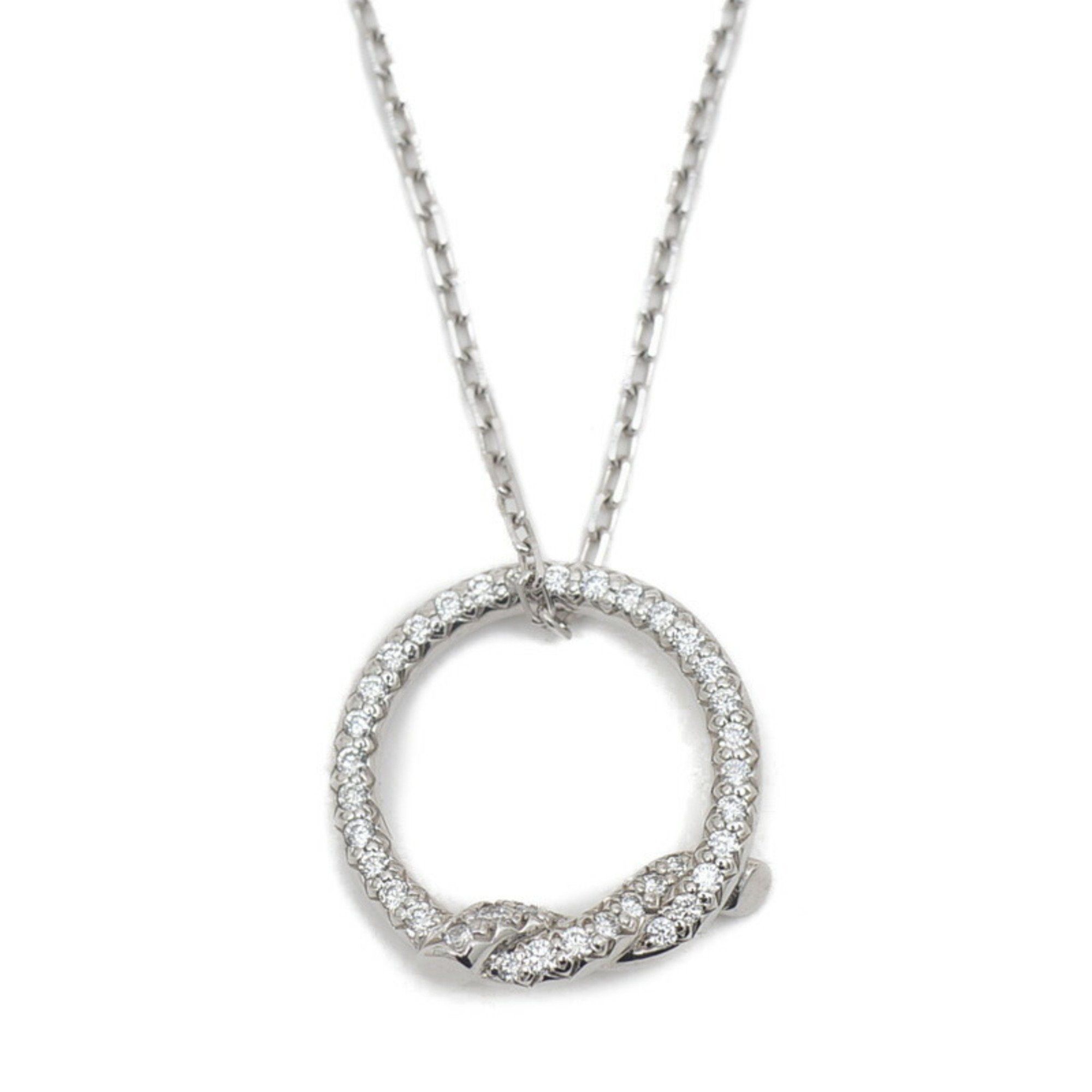 Cartier Entrelacé Necklace K18WG Pavé Diamond