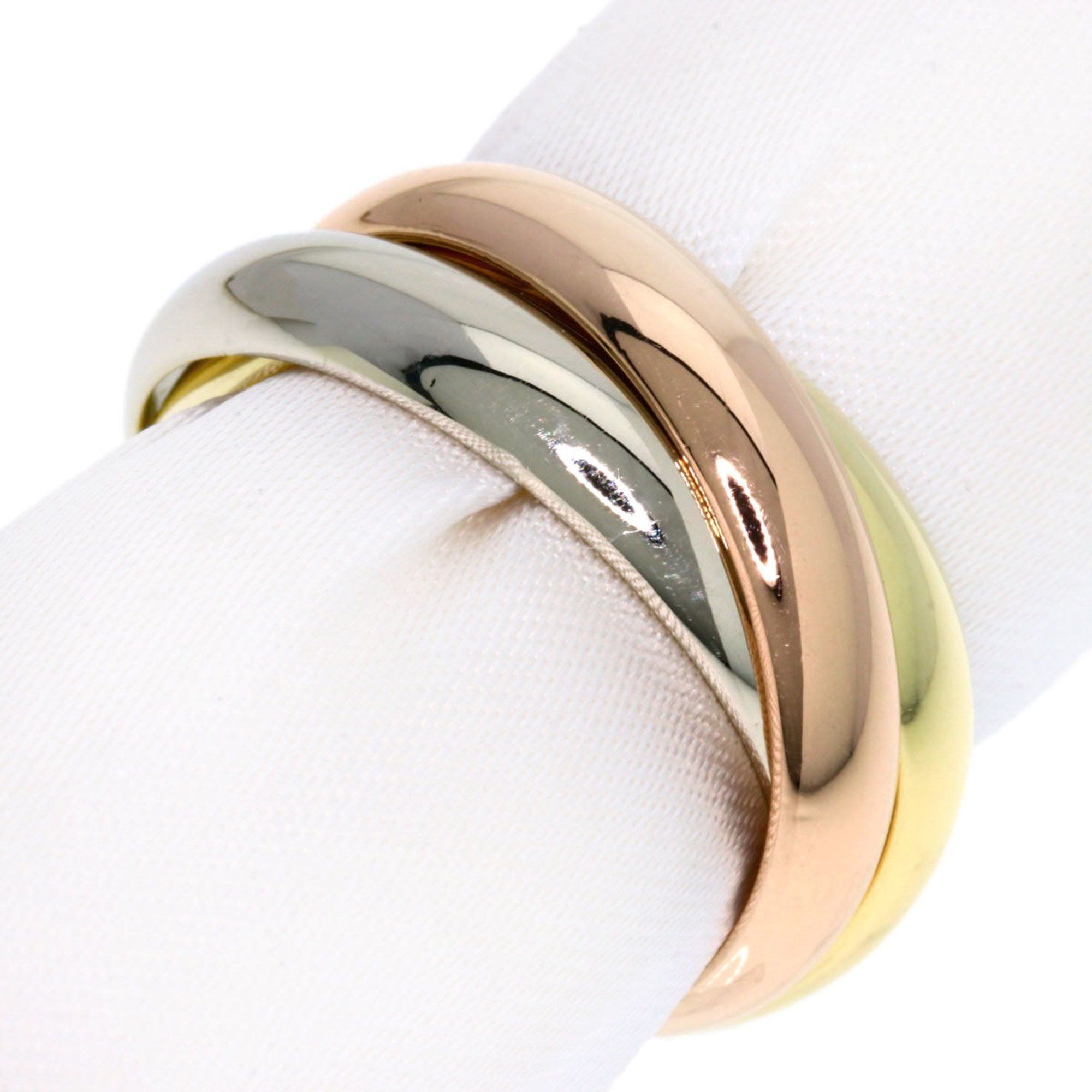 Cartier Trinity LM #51 Ring, K18 Yellow Gold, K18WG, K18PG, Women's, CARTIER