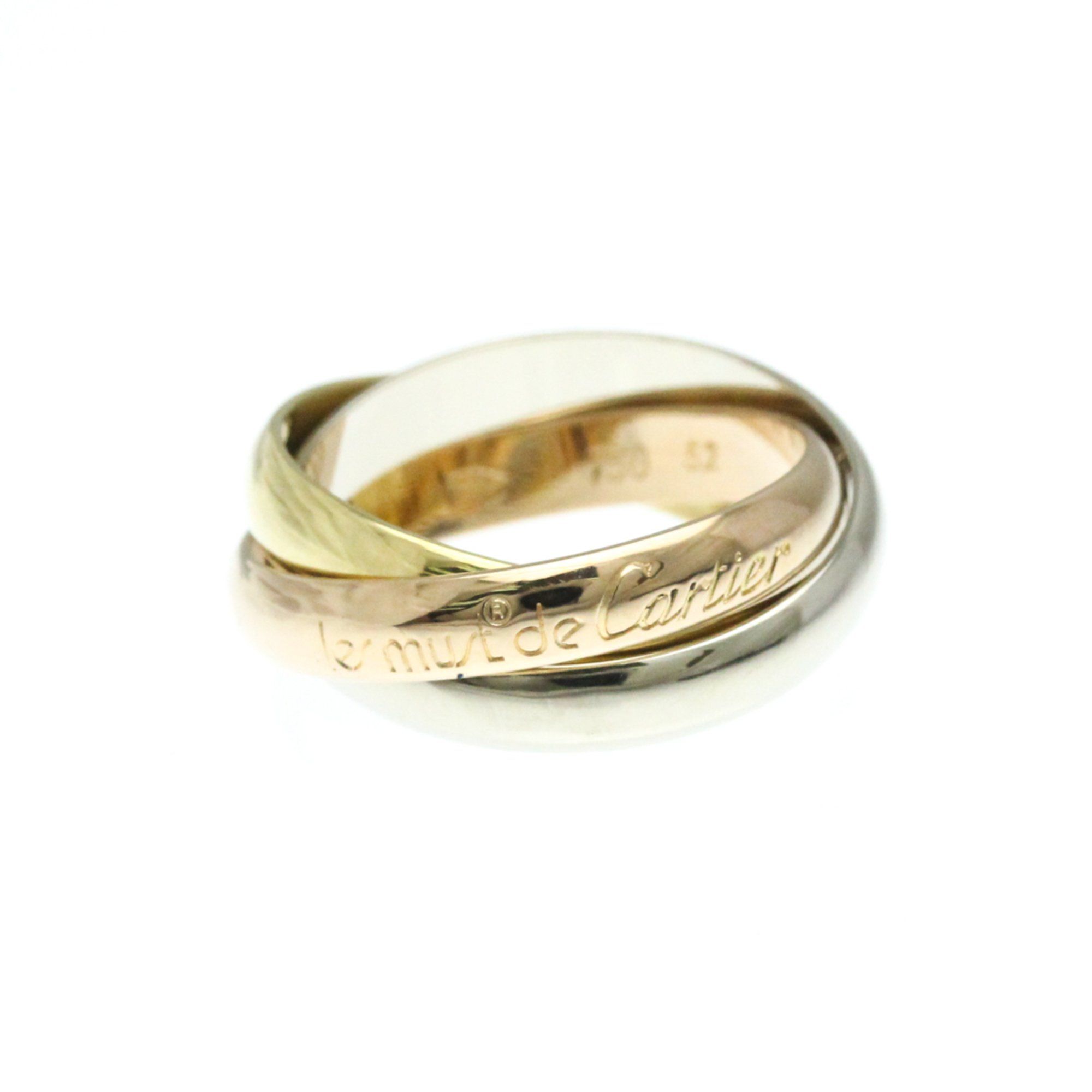 Cartier Trinity Ring Pink Gold (18K),White Gold (18K),Yellow Gold (18K) Fashion No Stone Band Ring G