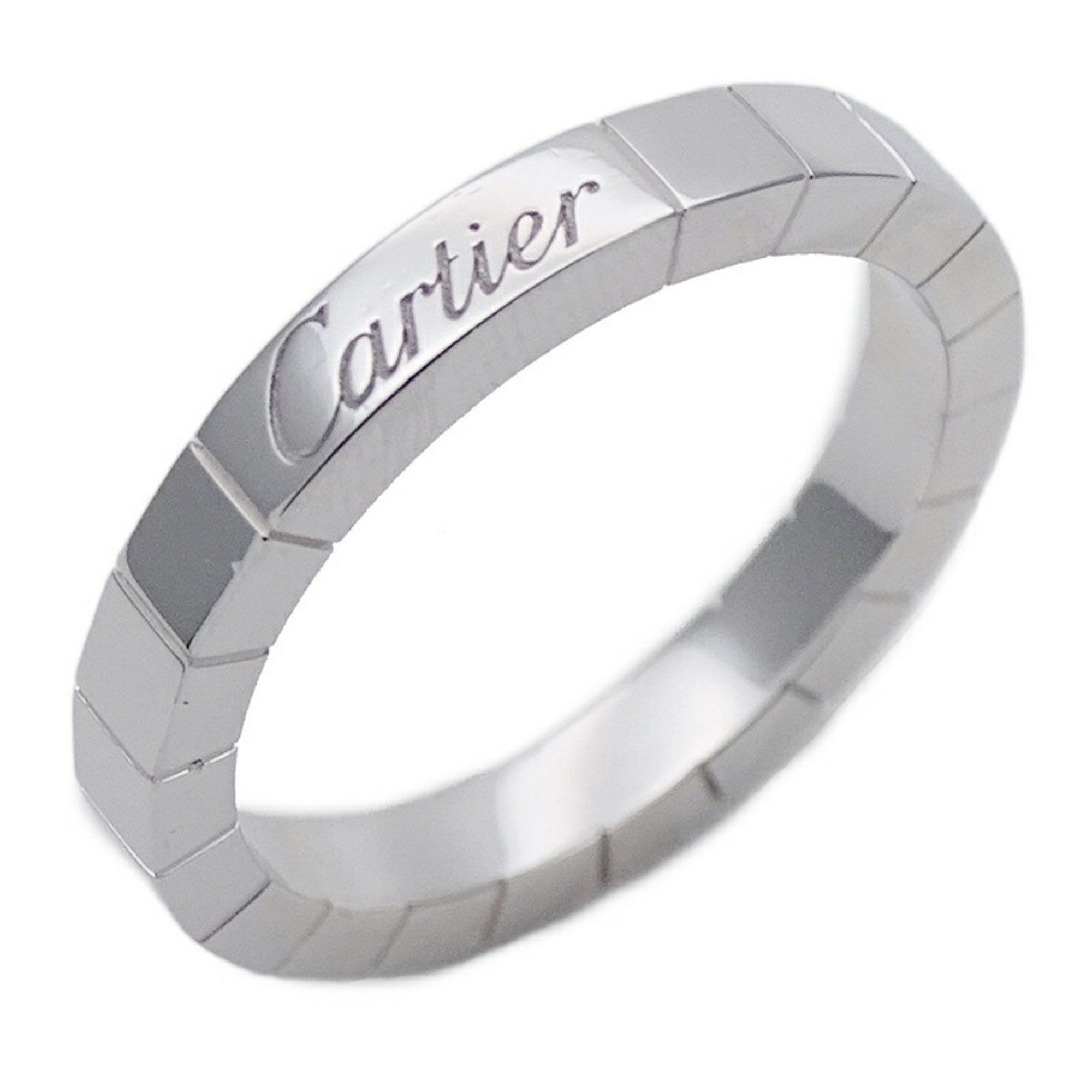 Cartier Ring for Men and Women, 750WG Lanier White Gold #55, Approx. Size 15, Polished