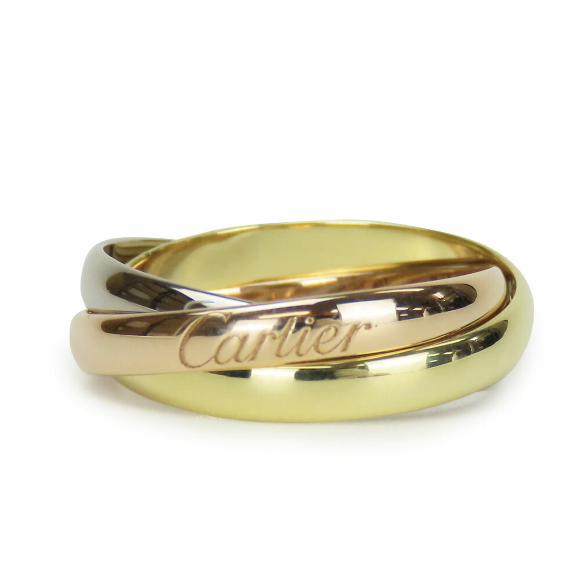 Cartier Ring Trinity Small 51 K18YG K18PG K18WG Approx. 4.9g Three-color 3-row Ladies CARTIER