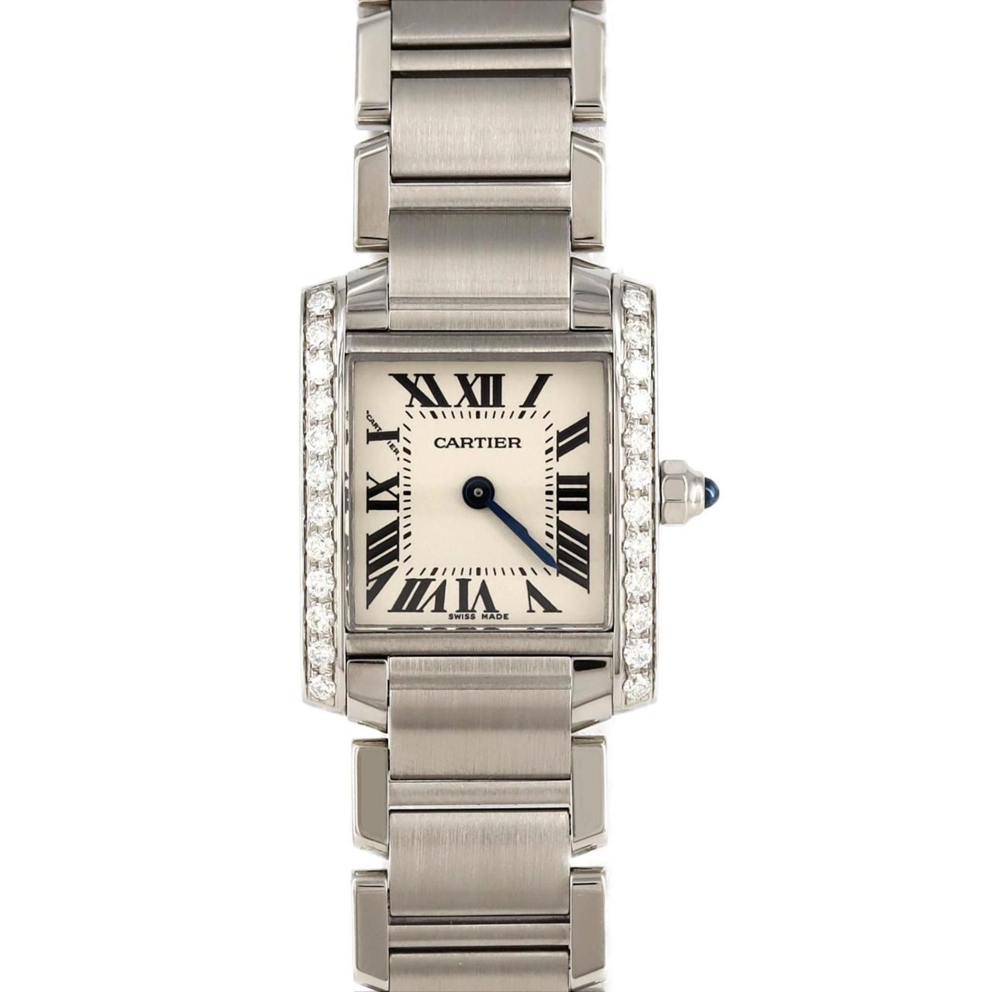 Cartier Tank Francaise SM D W4TA0008 SS Wristwatch Quartz