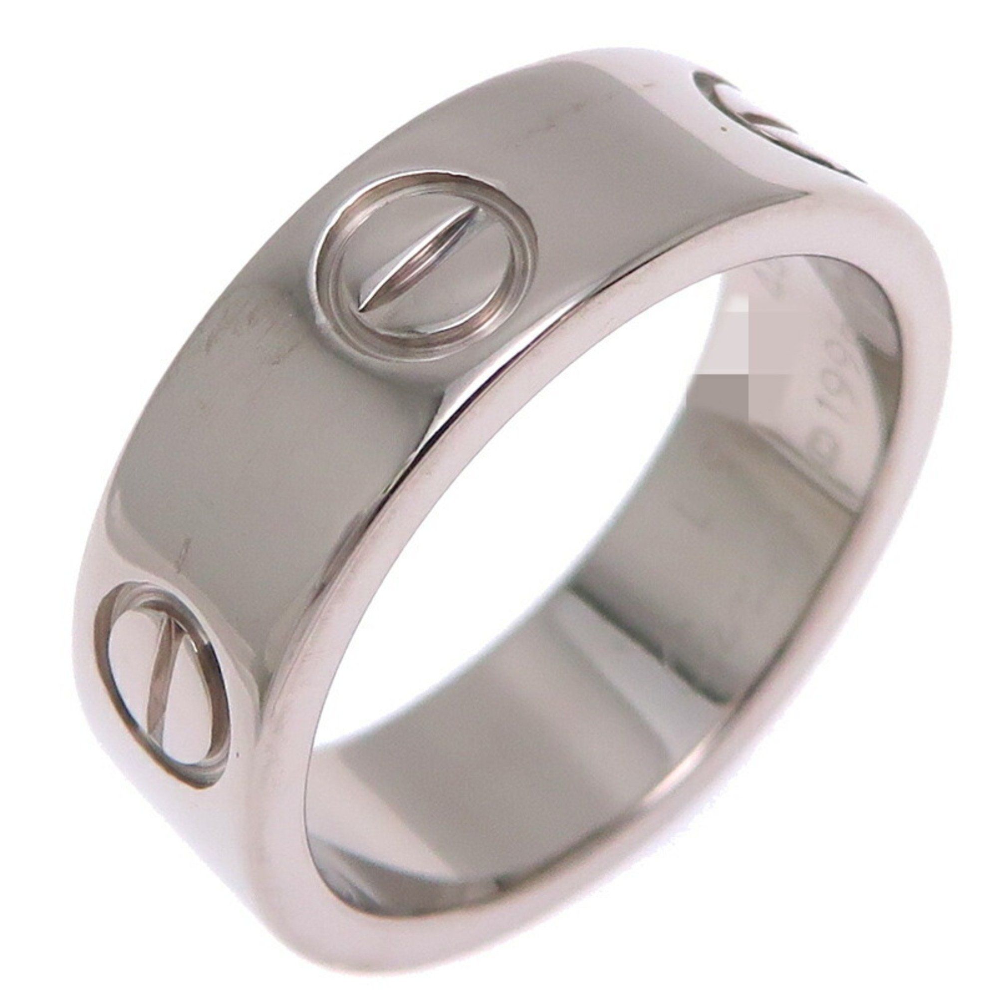 Cartier #48 Love Ladies Ring, 750 White Gold, Size 8