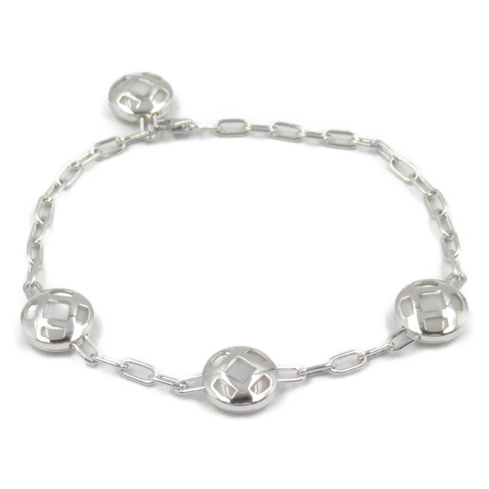 Cartier Pasha Grid Bracelet 4 Motif Mother of Pearl 18KWG (White Gold) Women's White