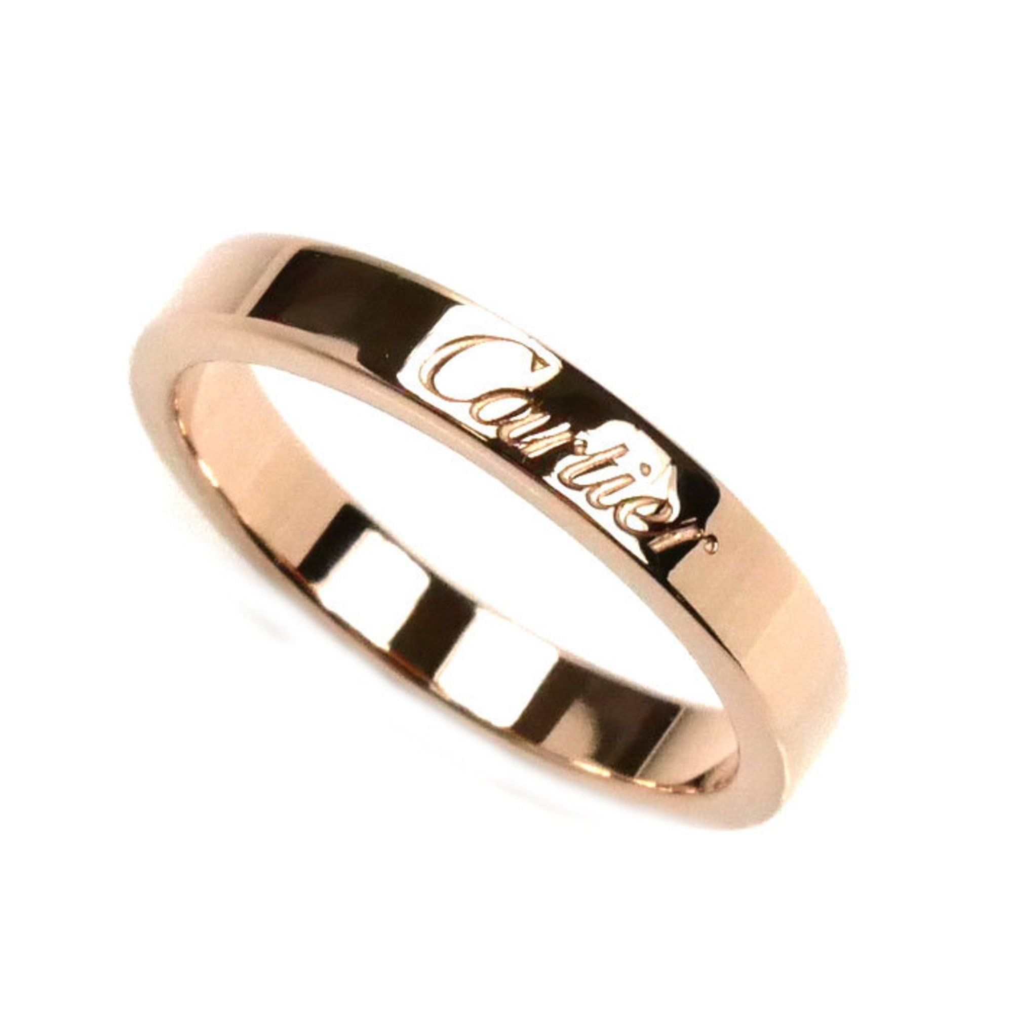 CARTIER Cartier K18PG Pink Gold Engraved Ring B4087249 Size 9 49 3.5g Women's