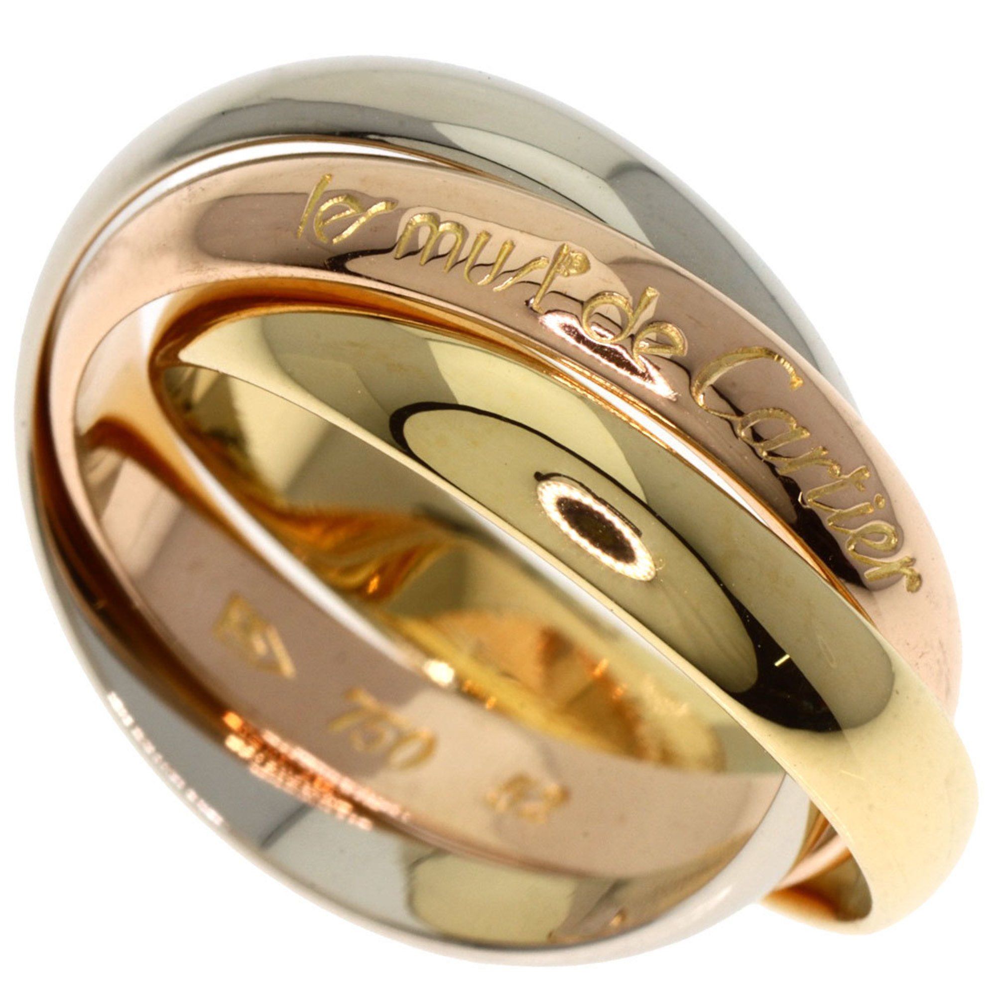Cartier Trinity #52 Ring 18K Yellow Gold 18KWG 18KPG Women's CARTIER